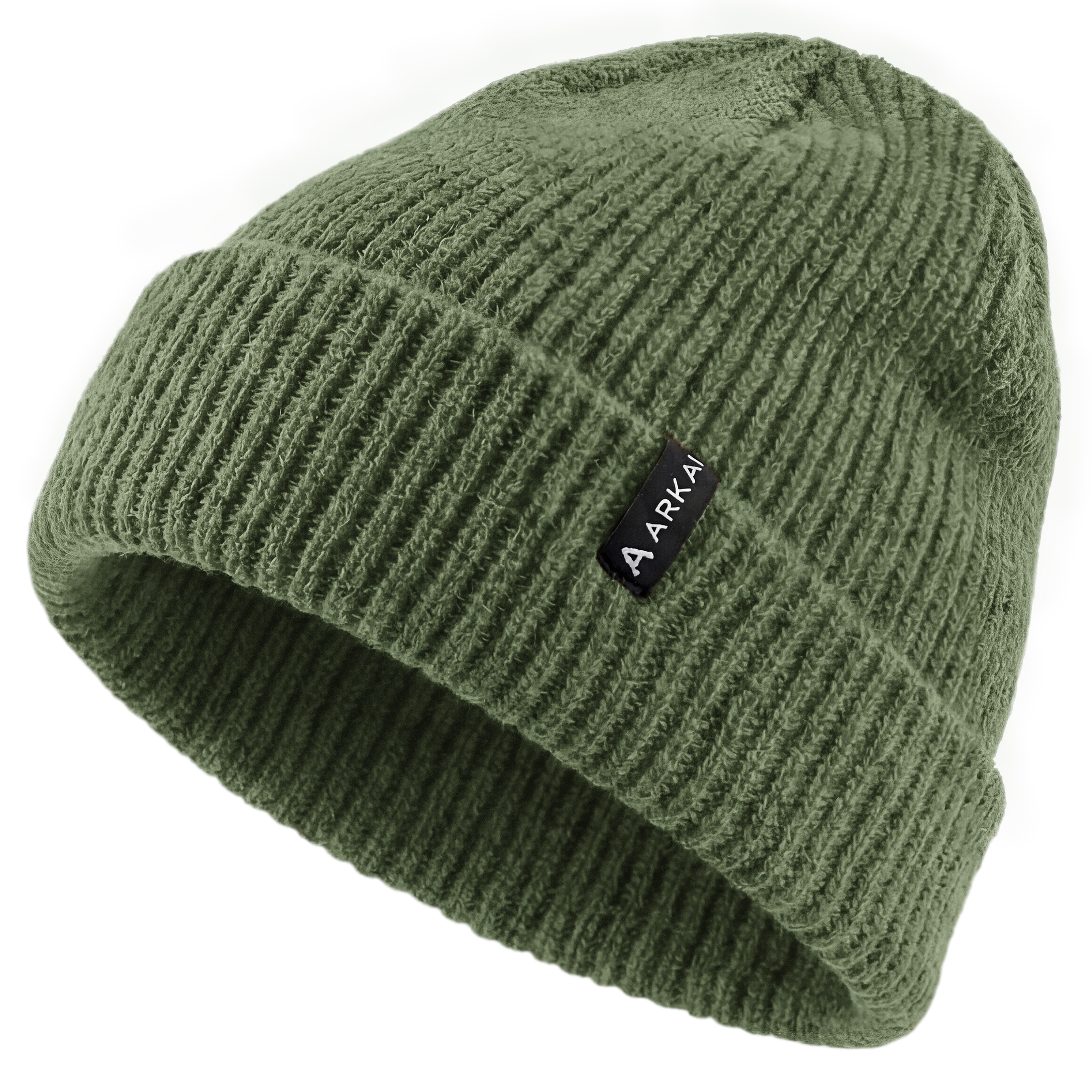 Nordic | Forest Green Rib-Knit Fisherman Beanie