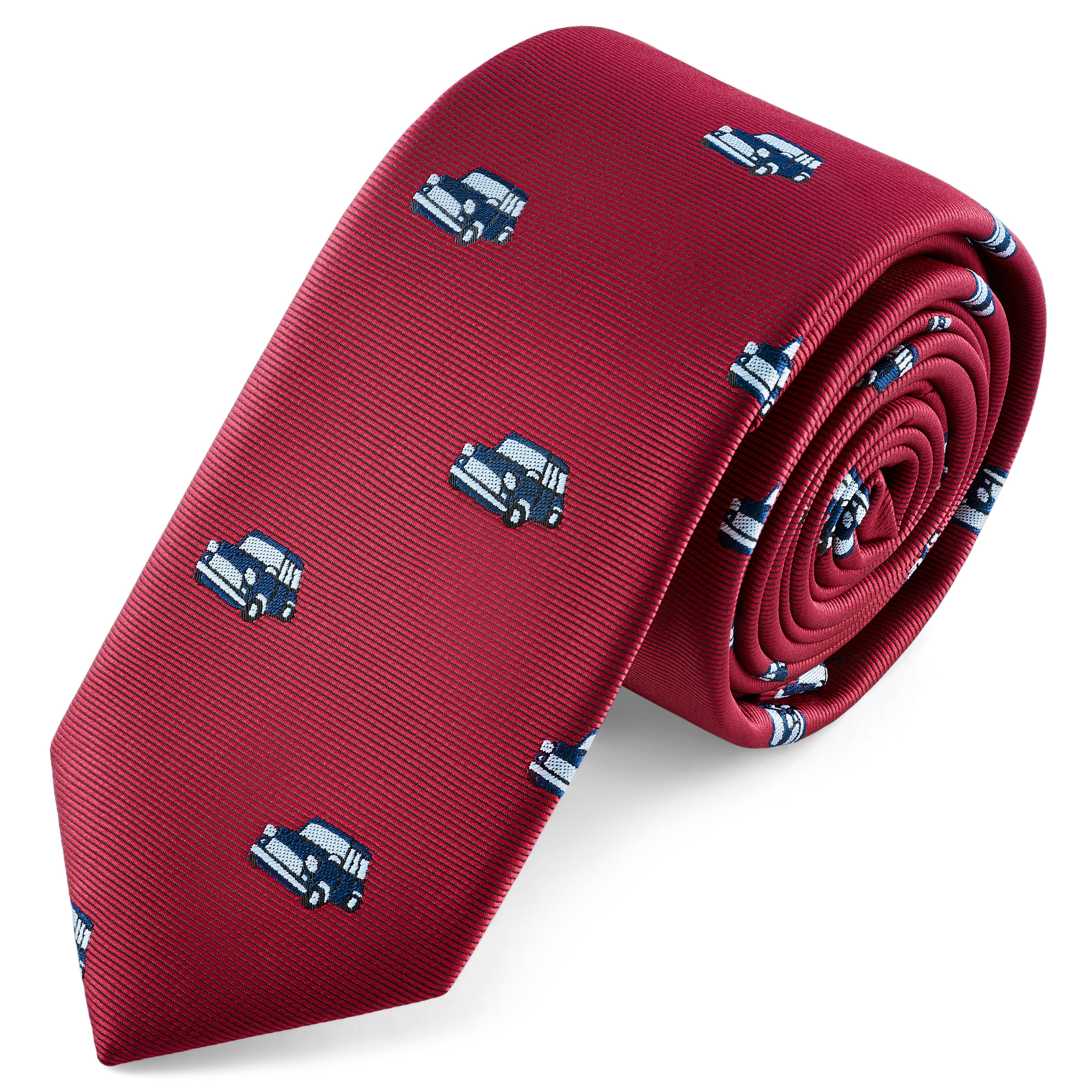 Motos | Червена вратовръзка с големи коли 6 см