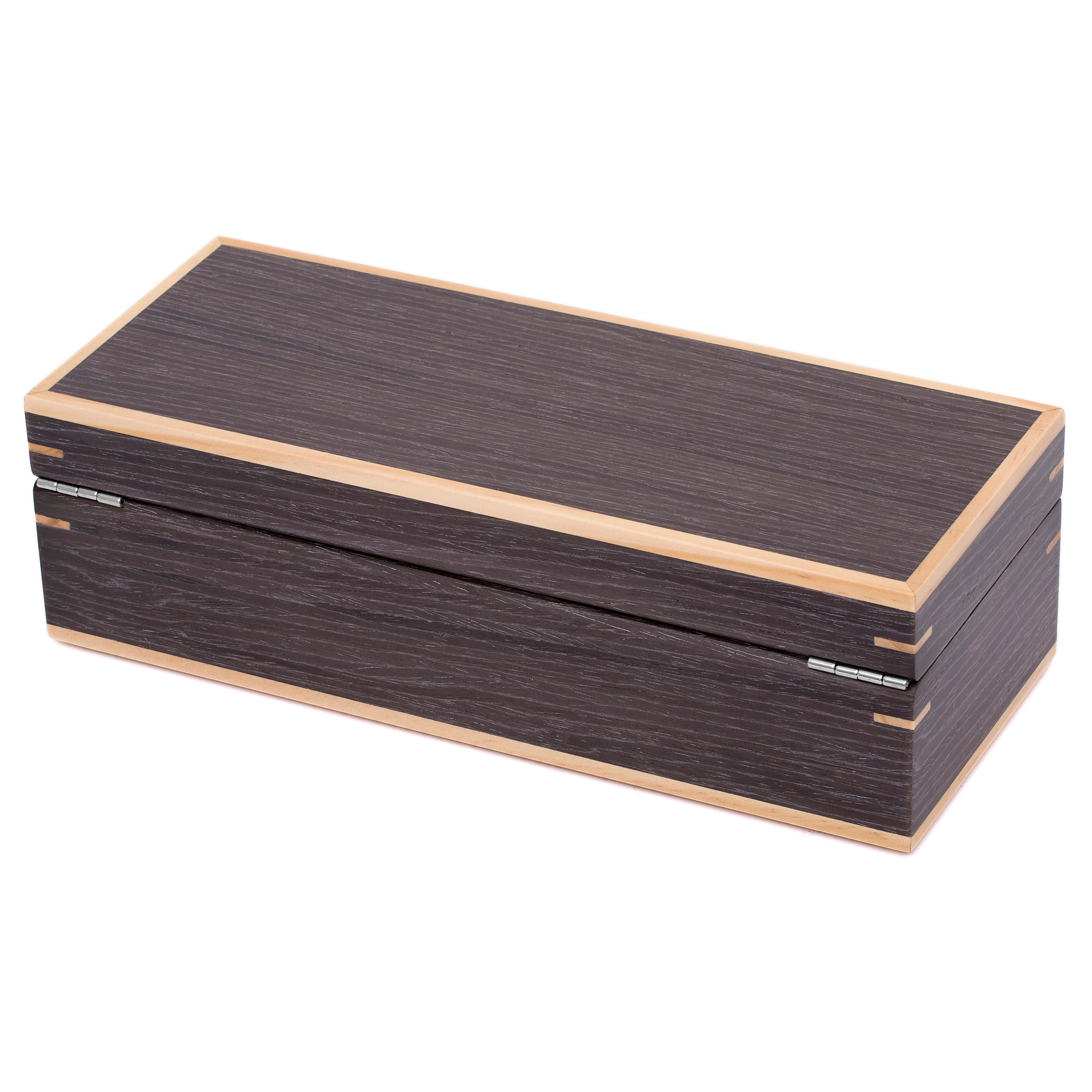 Сива орехова кутия за часовници - 5 часовника - 3