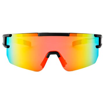 Black & Orange Polarised Sports Sunglasses
