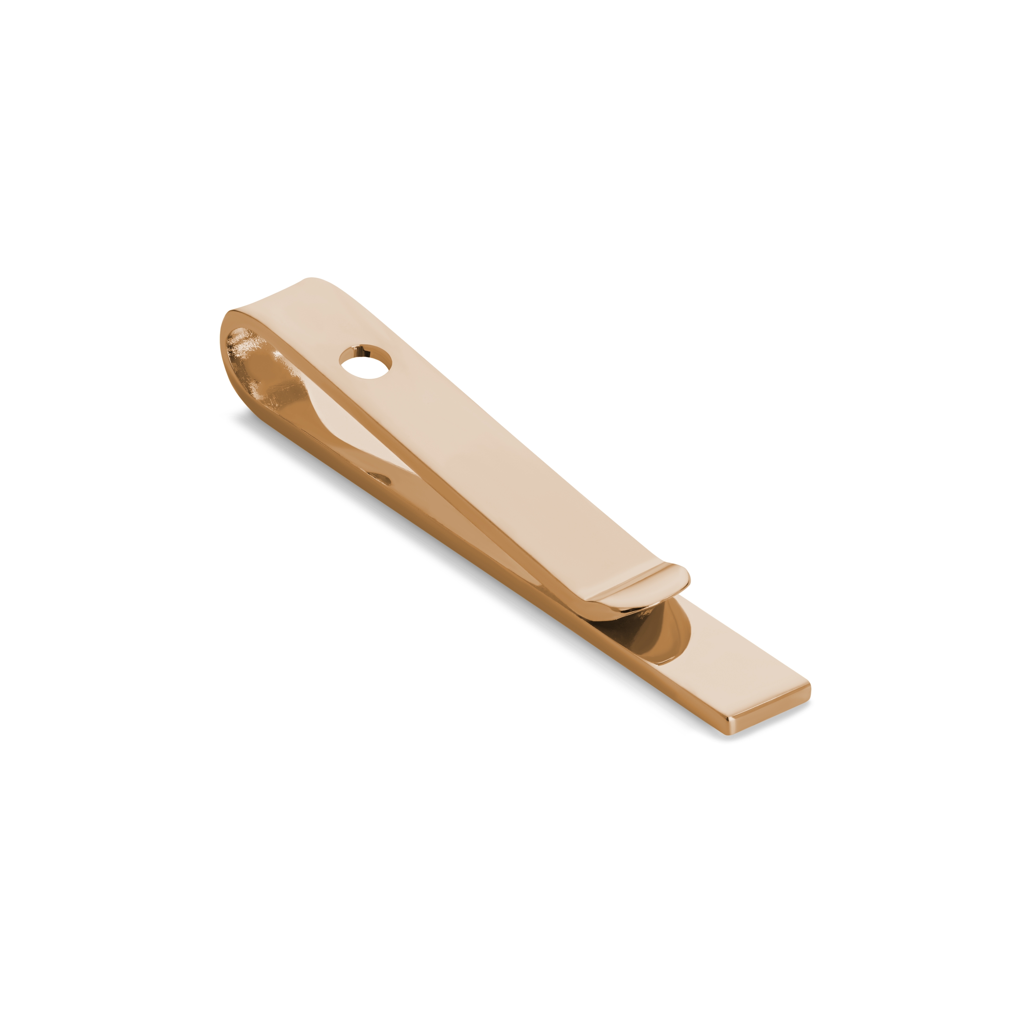 Matte Rose Gold-Tone 1 3/5" (4 cm) Tie Bar - 2