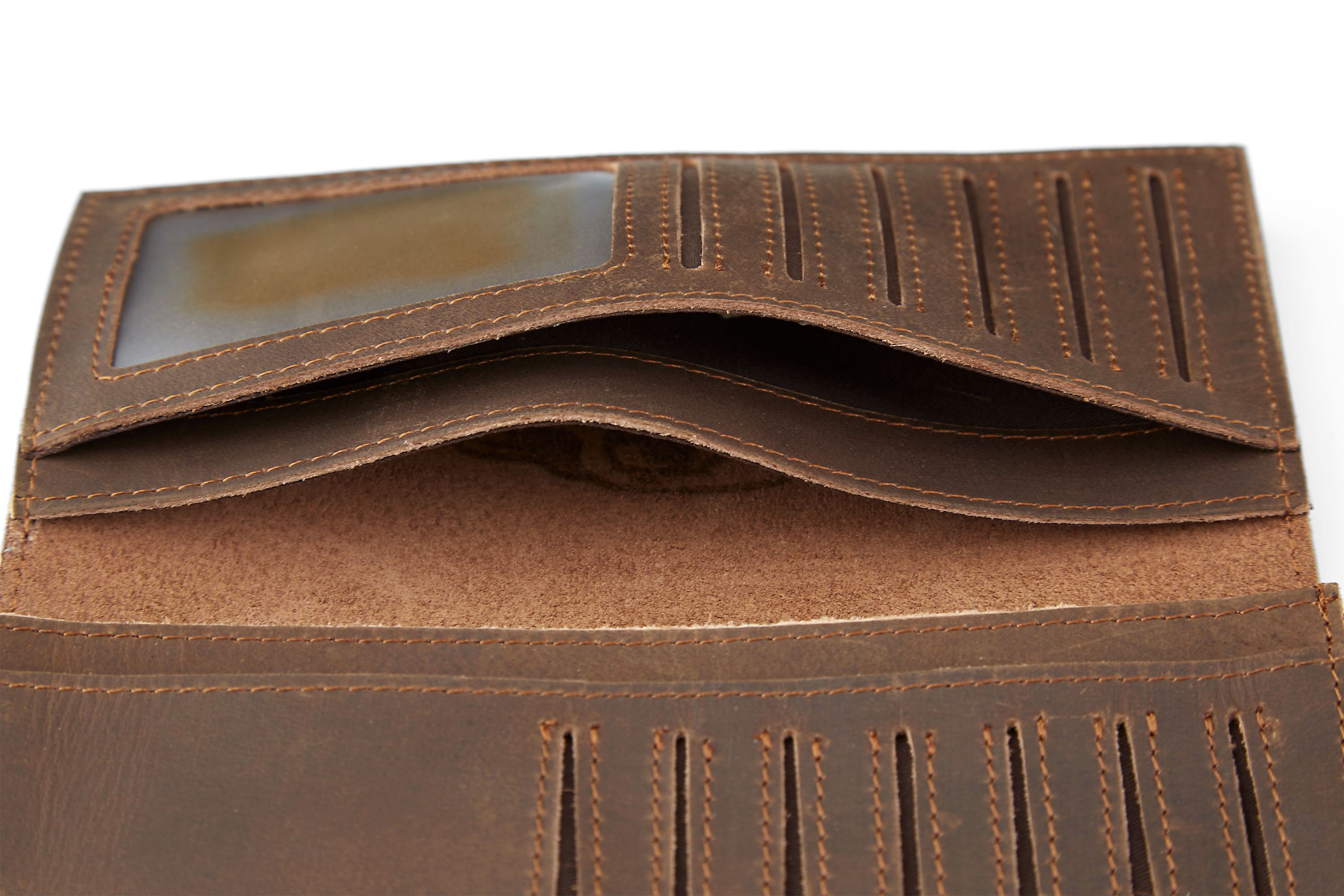 Large Skull Motif All Leather Wallet - 8