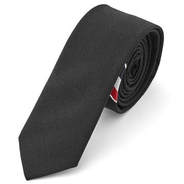 Informal Black, Red & Blue Stripe Cotton Tie