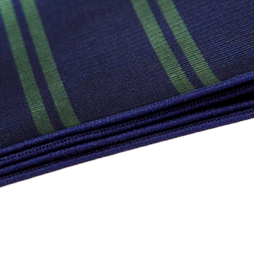 Elegio | Fazzoletto Da Taschino In Seta Double Face Con Motivo Blu E Celeste P - Foto 4