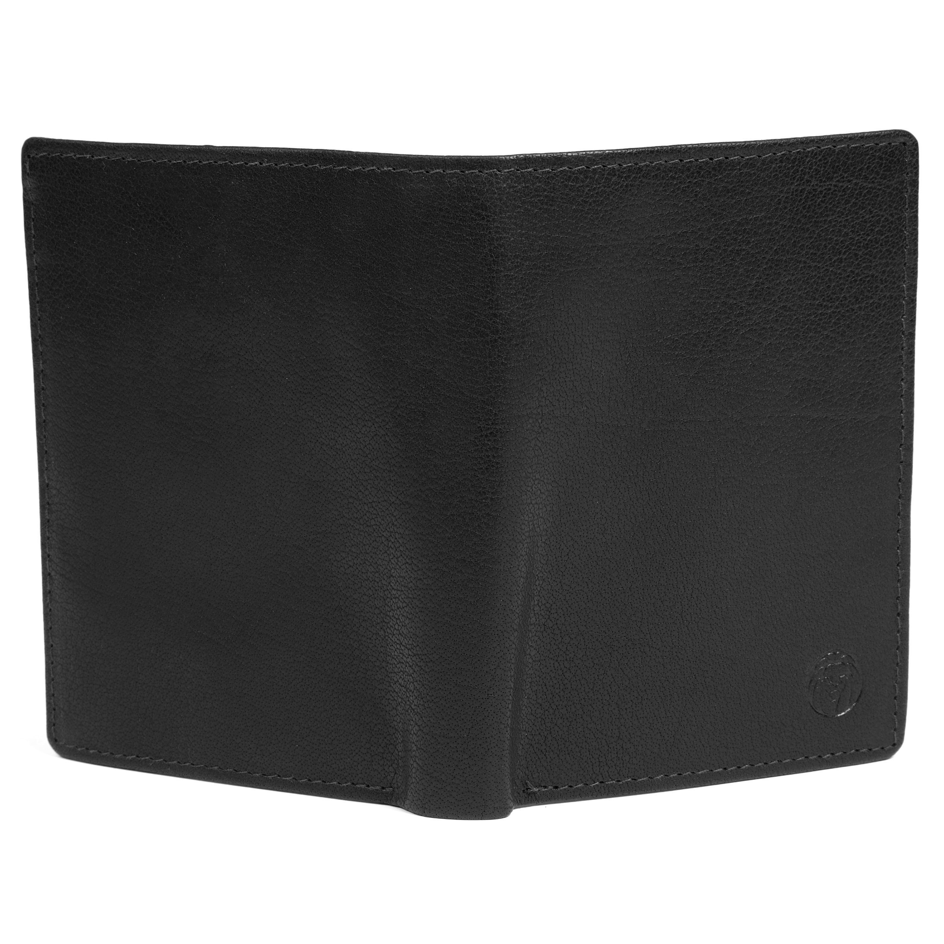 Portefeuille Fin En Cuir Avec Fenêtre D'identification RFID