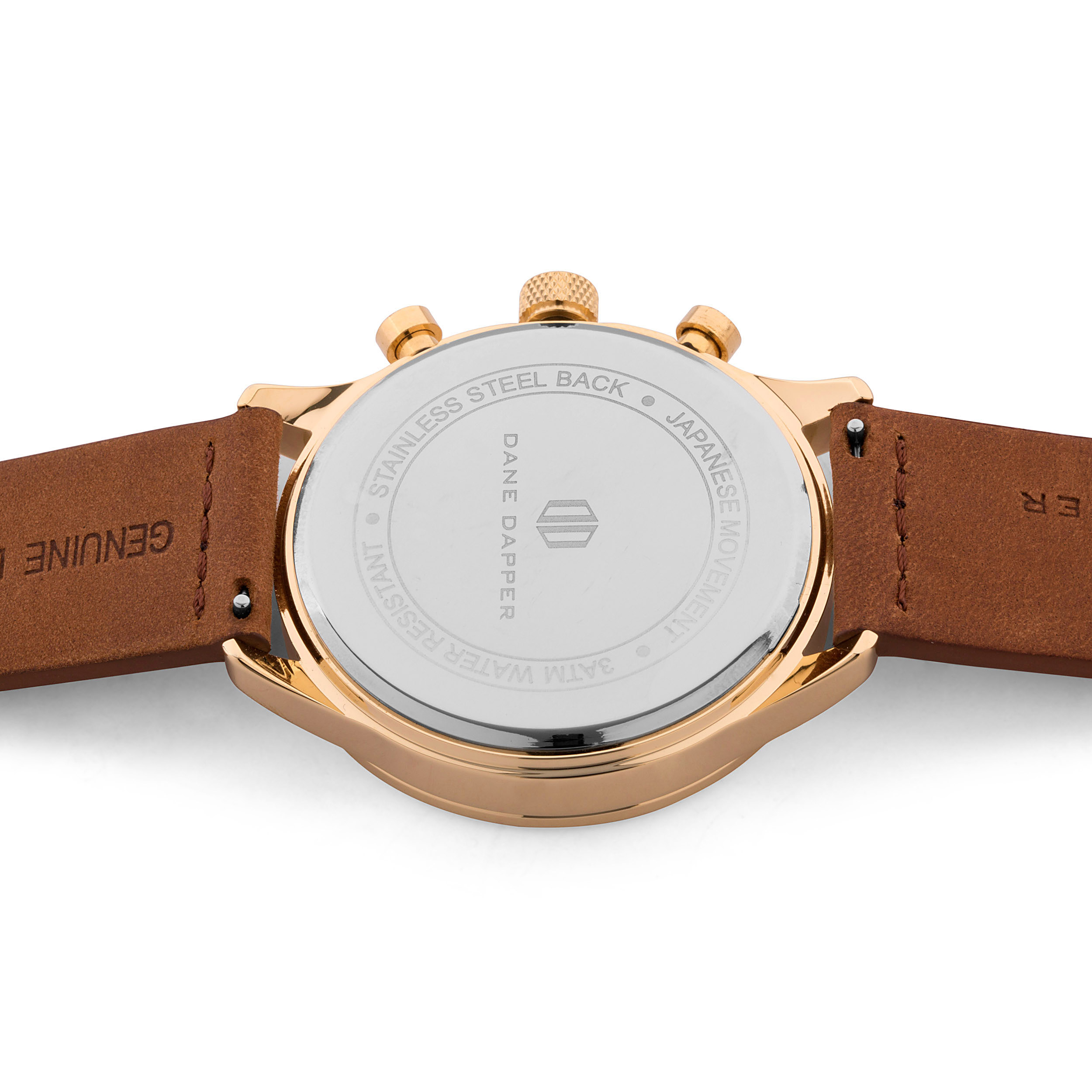 Brown, Gold-Tone & White Troika Watch - 4