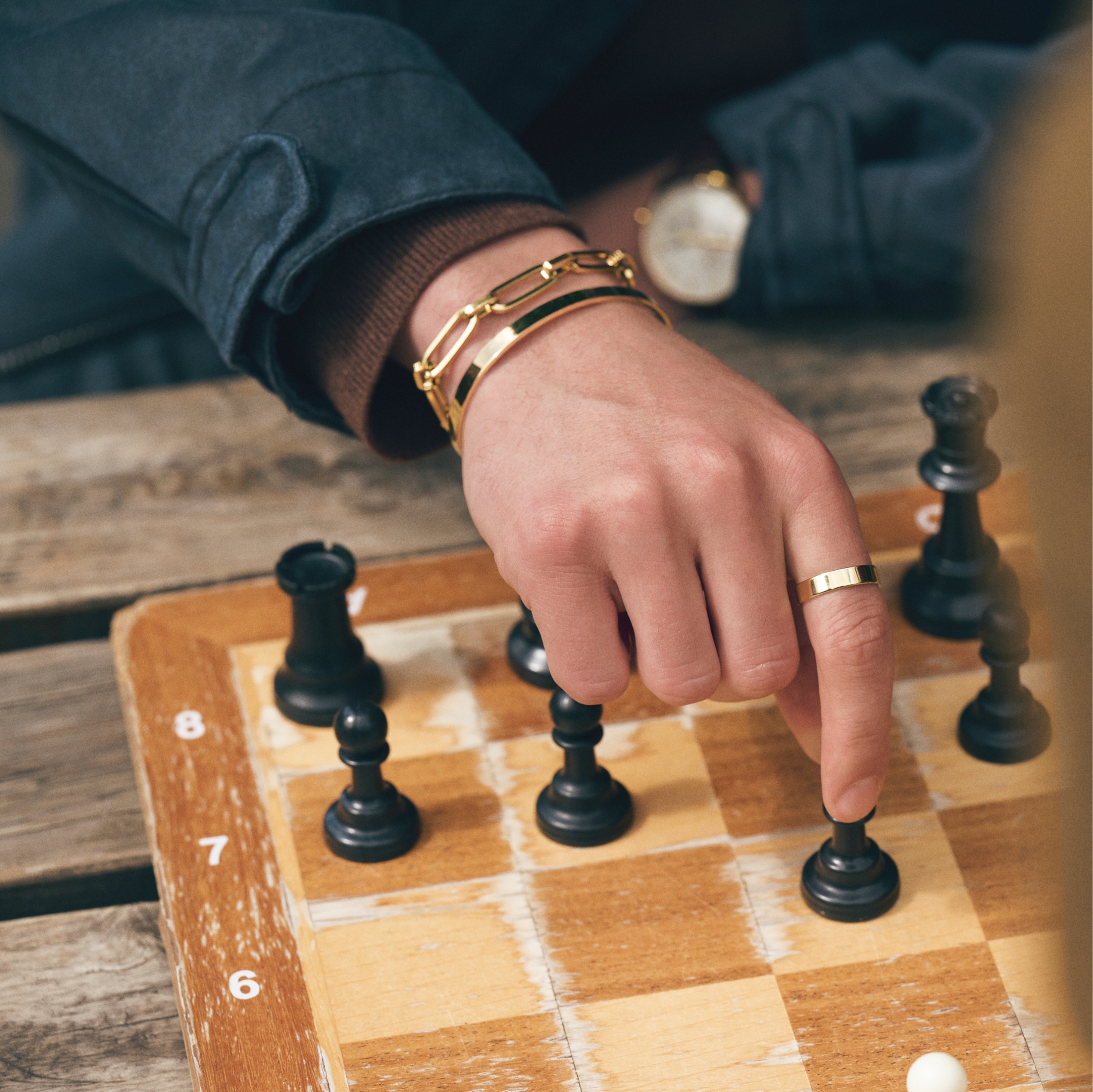 5 mm Polished Gold-Tone Adjustable Stainless Steel Cuff Bracelet - 3