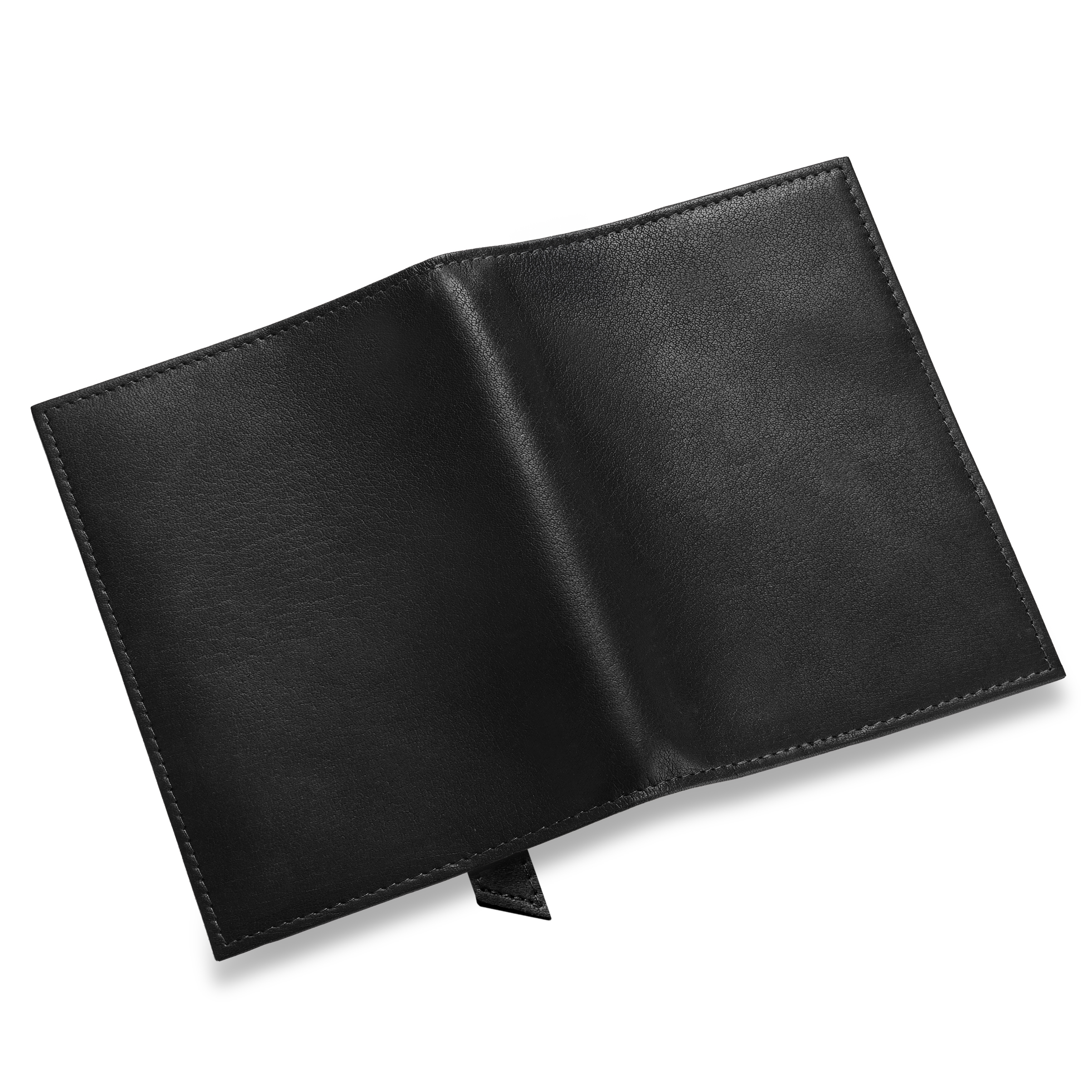 Passport Cover | Black Full-Grain Buffalo Leather - 3