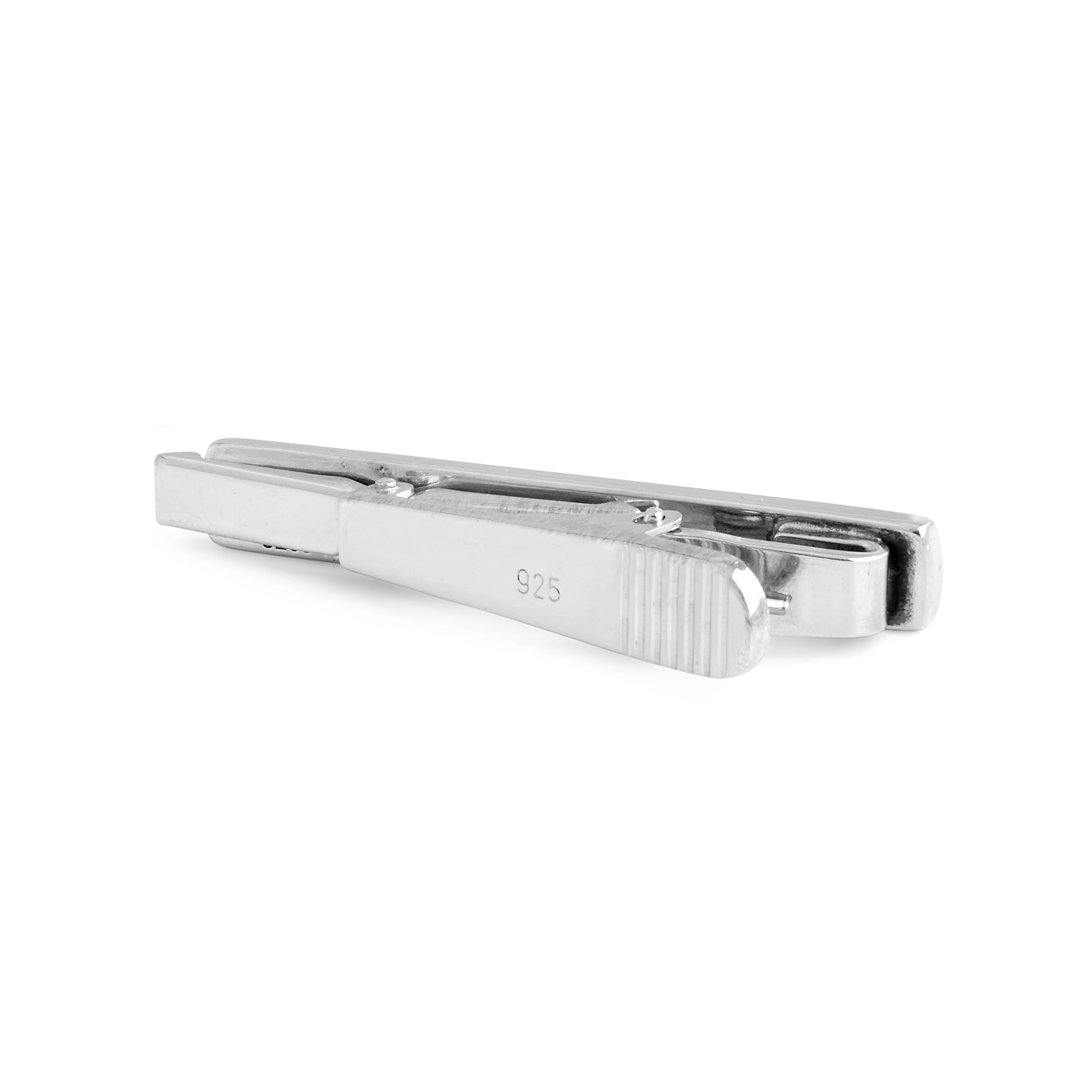 Short Northern Logo 925s Silver Tie Clip - 2