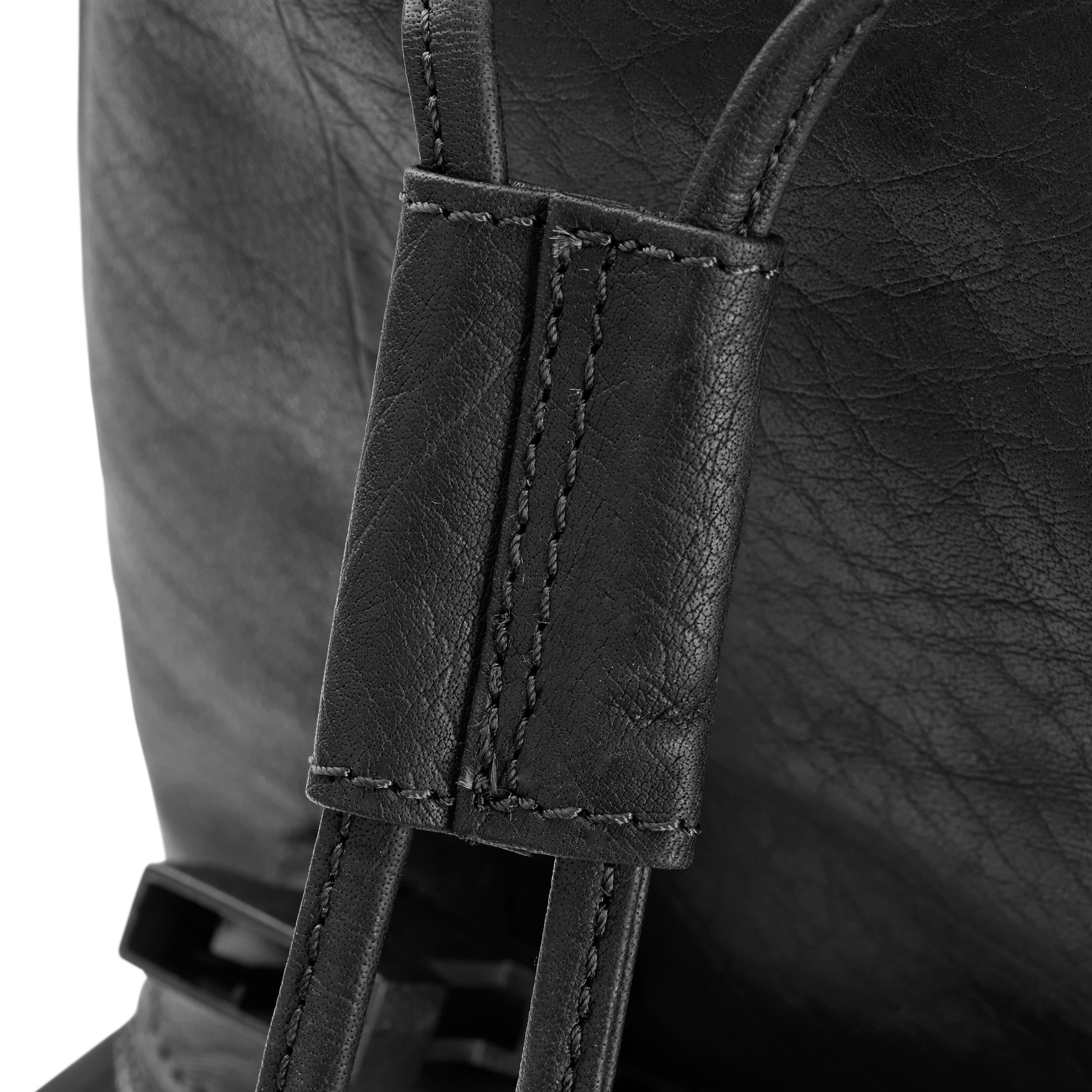 Μαύρη Δερμάτινη Τσάντα Oxford Backpack - 7