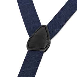 Deep Blue Slim Clip-On Suspenders  - 2 - gallery