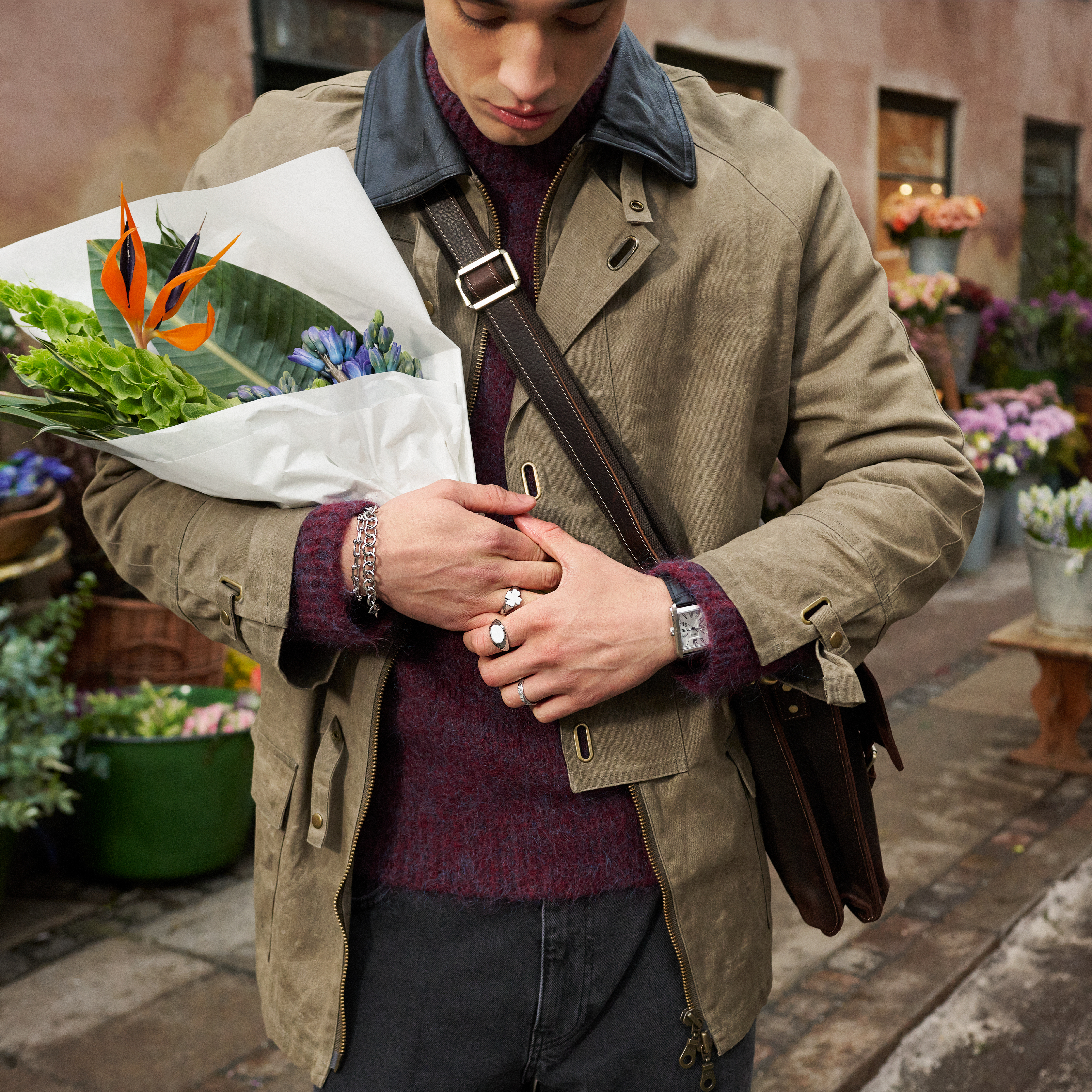 Clover | silberfarbener Edelstahl Kleeblatt Ring - 4