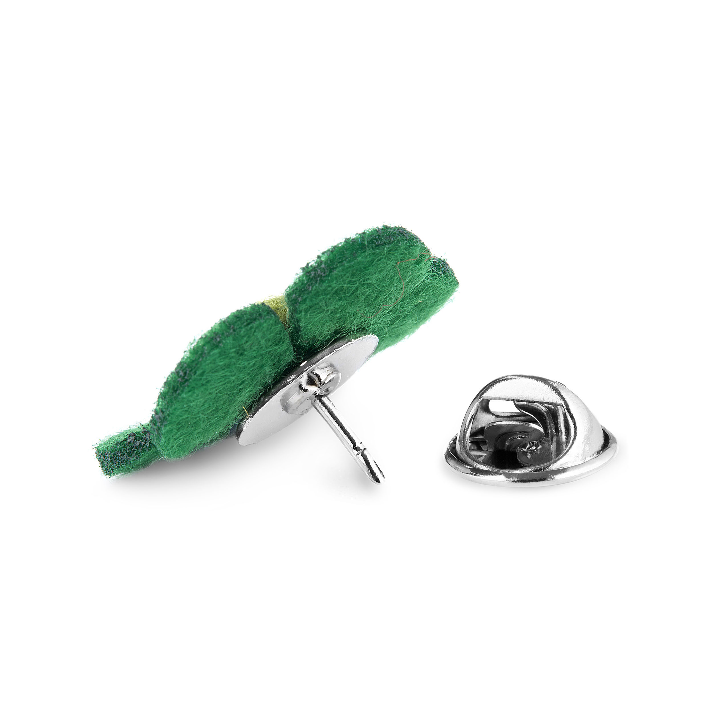 Pino de Lapela Flor Dois Tons de Verde - 3