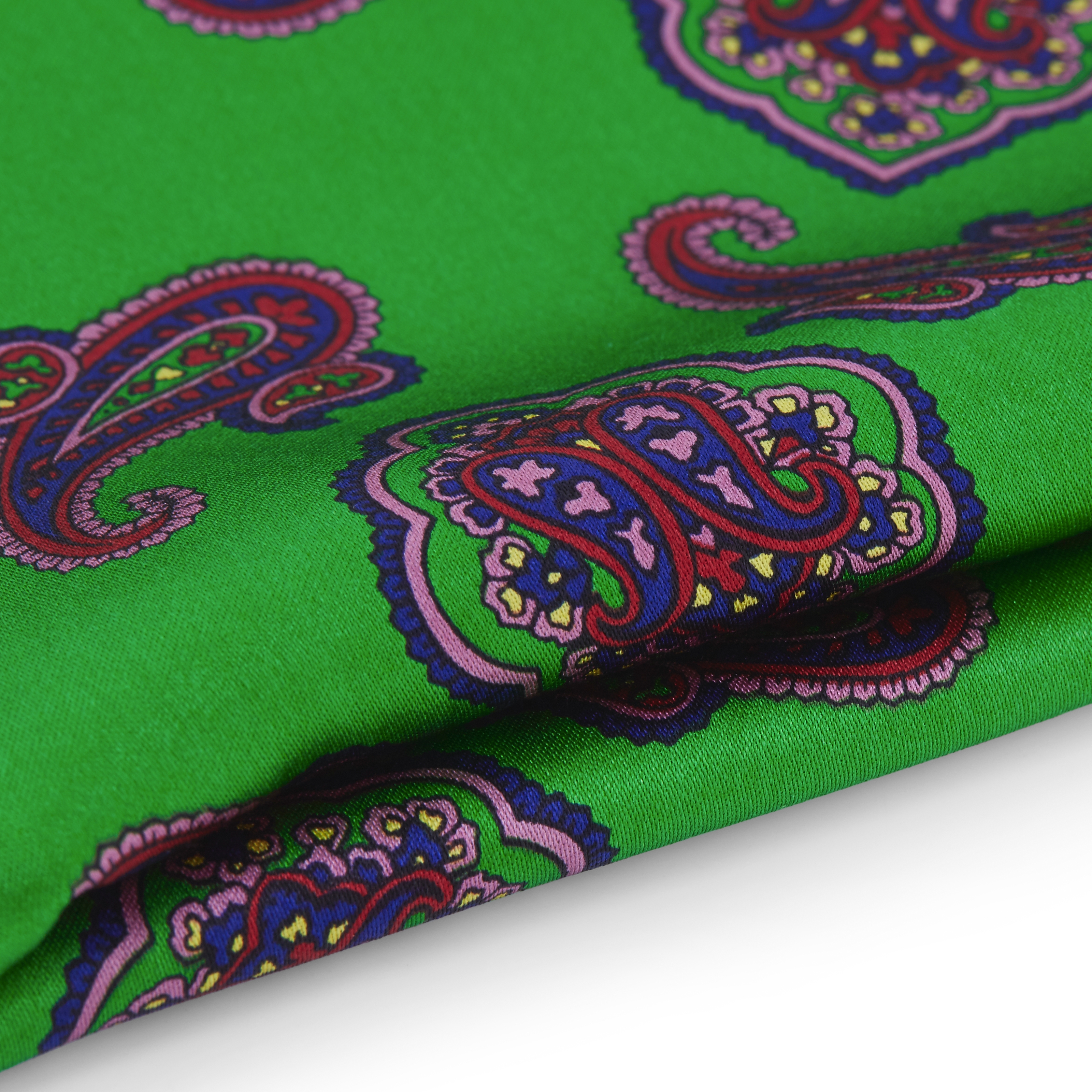 Grünes Paisley Einstecktuch - 2
