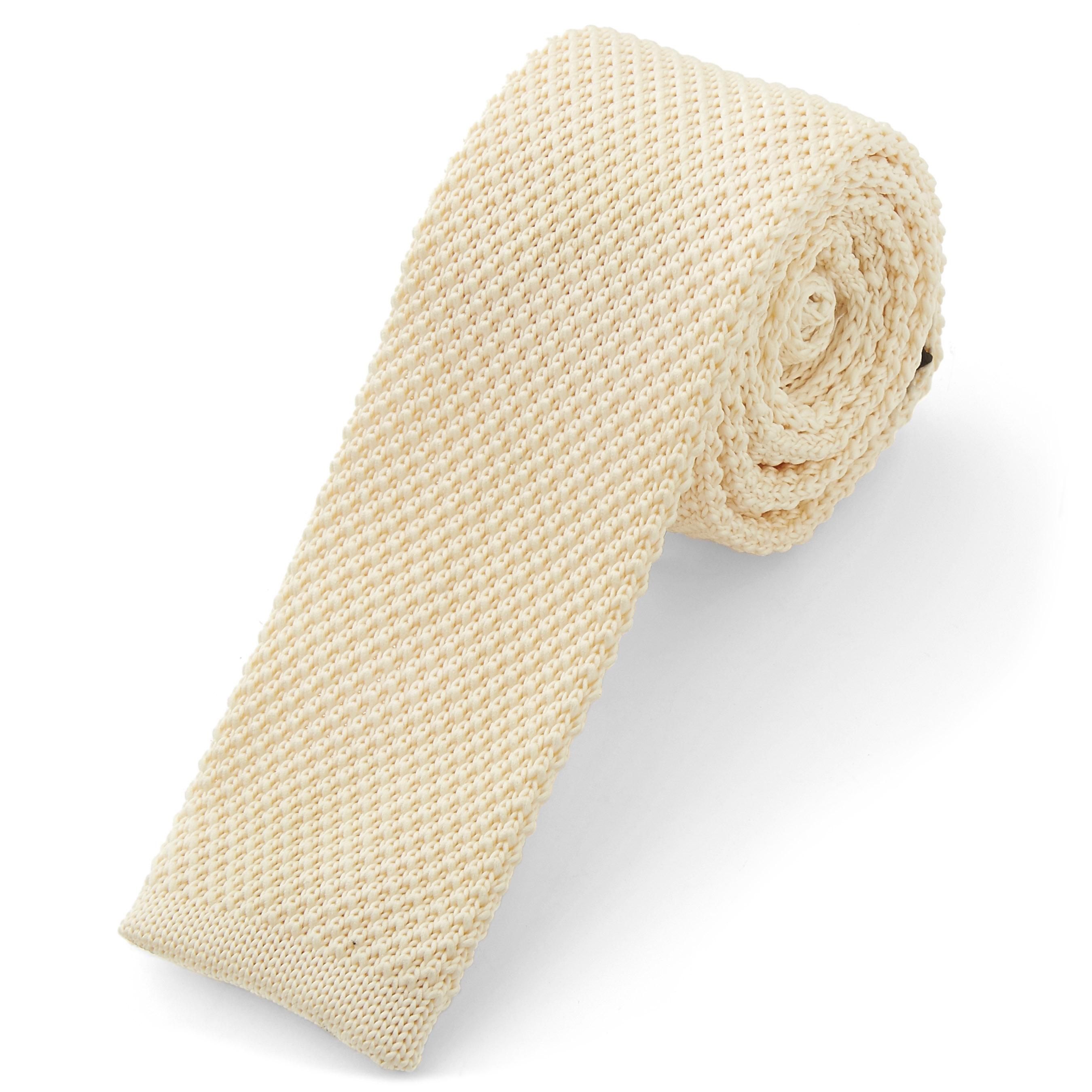 Hvidt Strikket Slips - 1