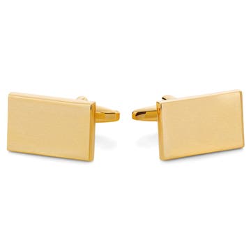 Matte rechteckige Manschettenknöpfe in Gold Matte rechteckige Manschettenknöpfe in Gold