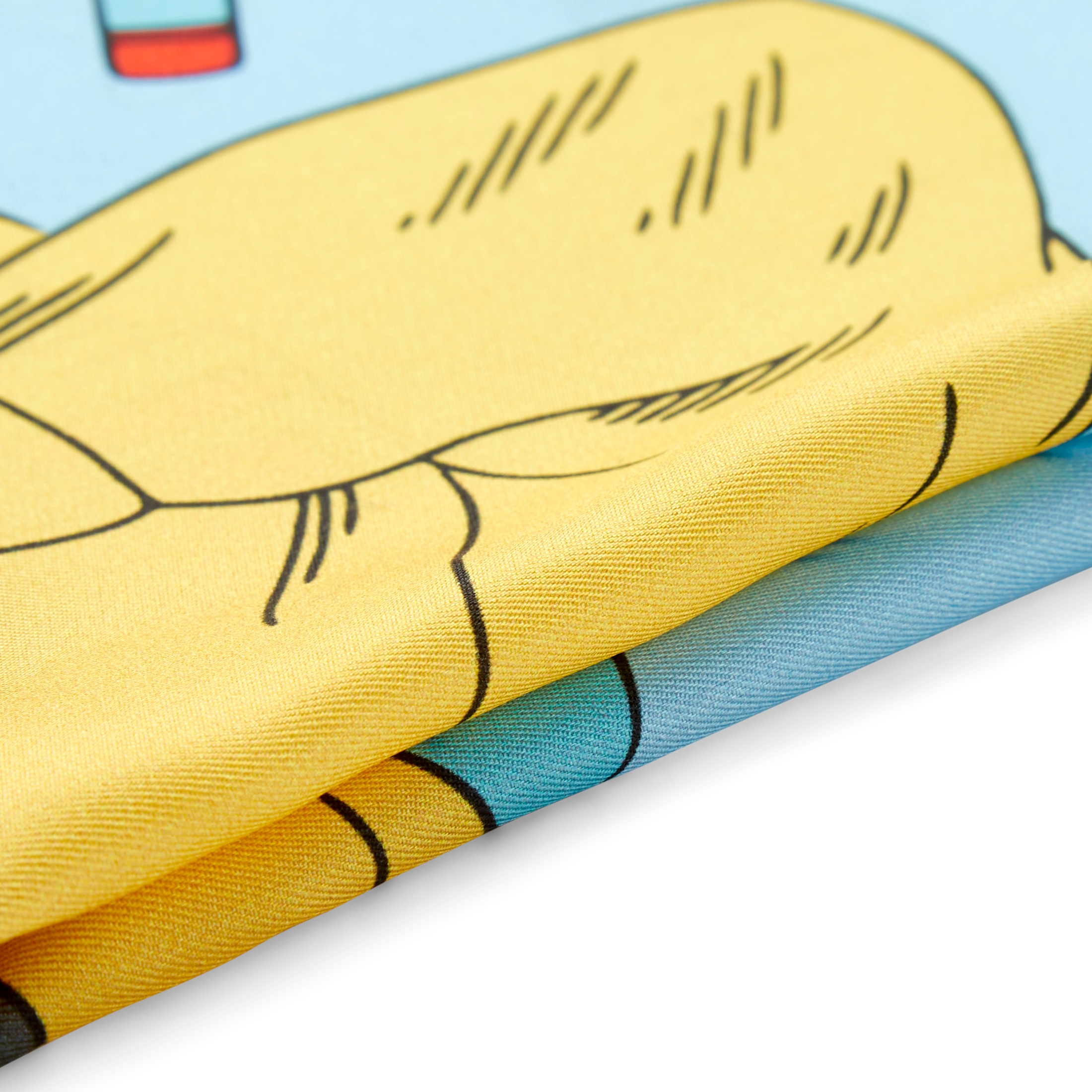 New Age | Black, Blue & Yellow Bryan E West Design Silk Pocket Square - 4