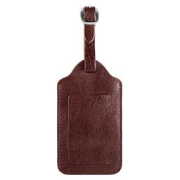 Luggage Tag | California Brown Full-Grain Buffalo Leather