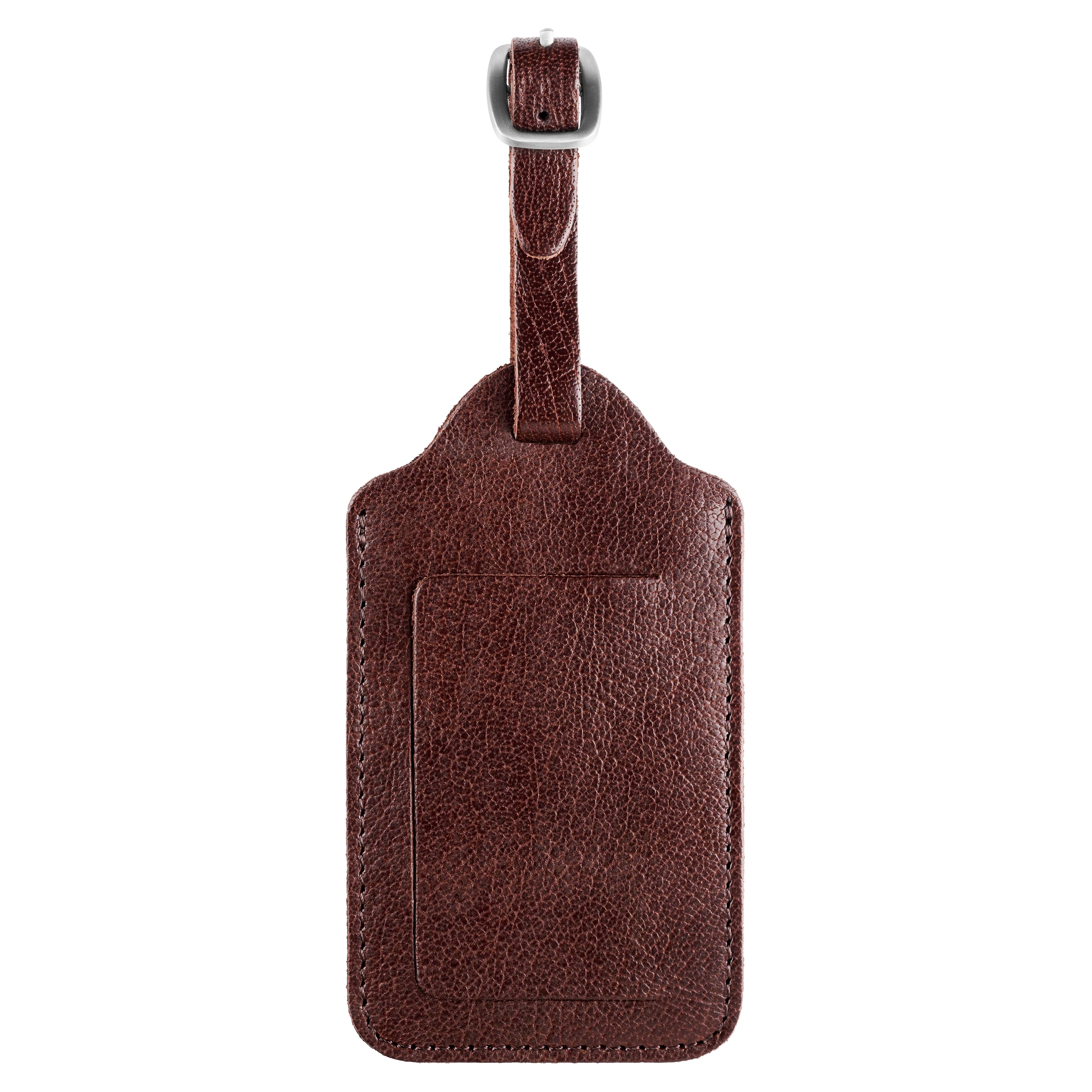 Luggage Tag | California Brown Full-Grain Buffalo Leather