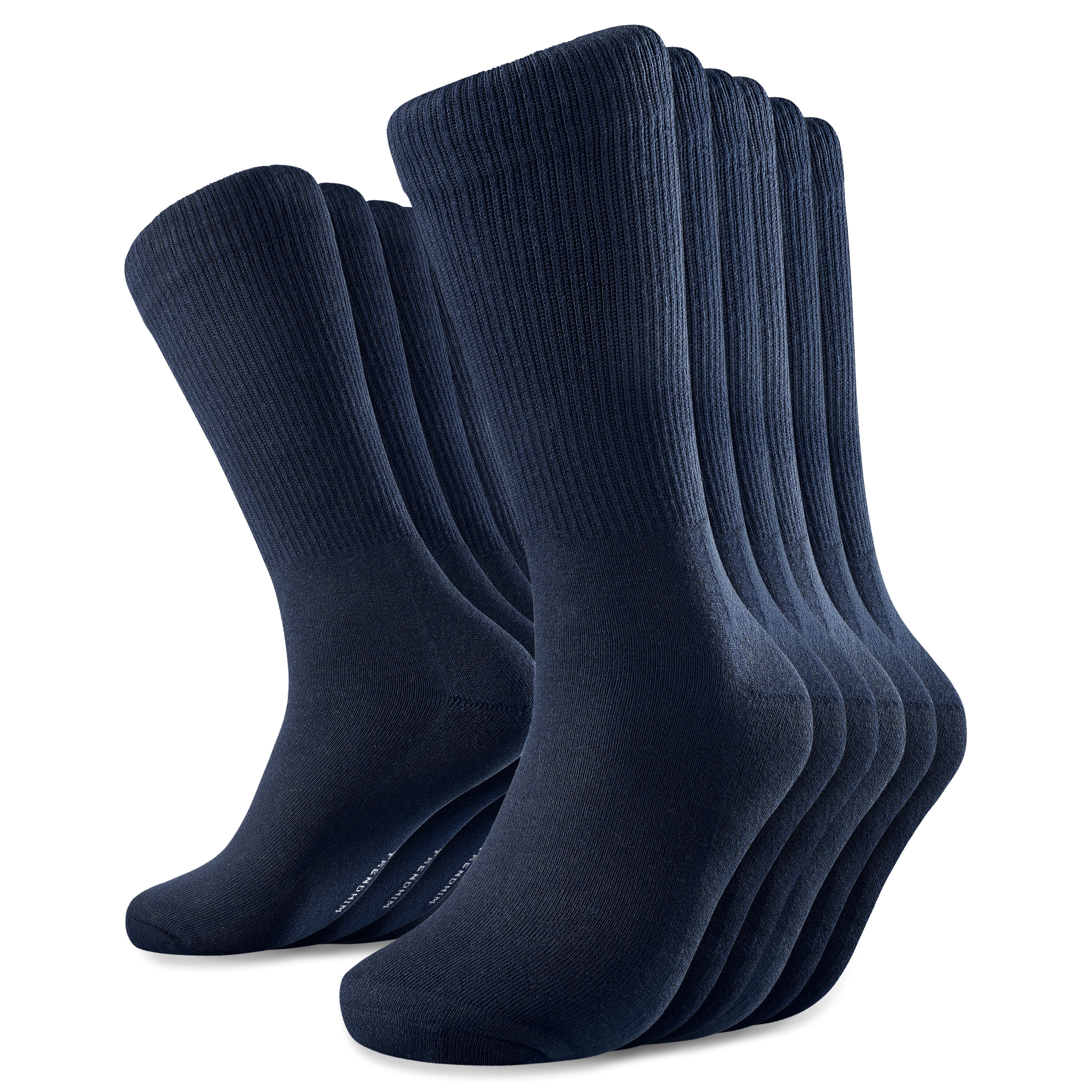DryFeel | Set van 6 paar koningsblauwe katoenen tennissokken DryFeel | Set van 6 paar koningsblauwe katoenen tennissokken