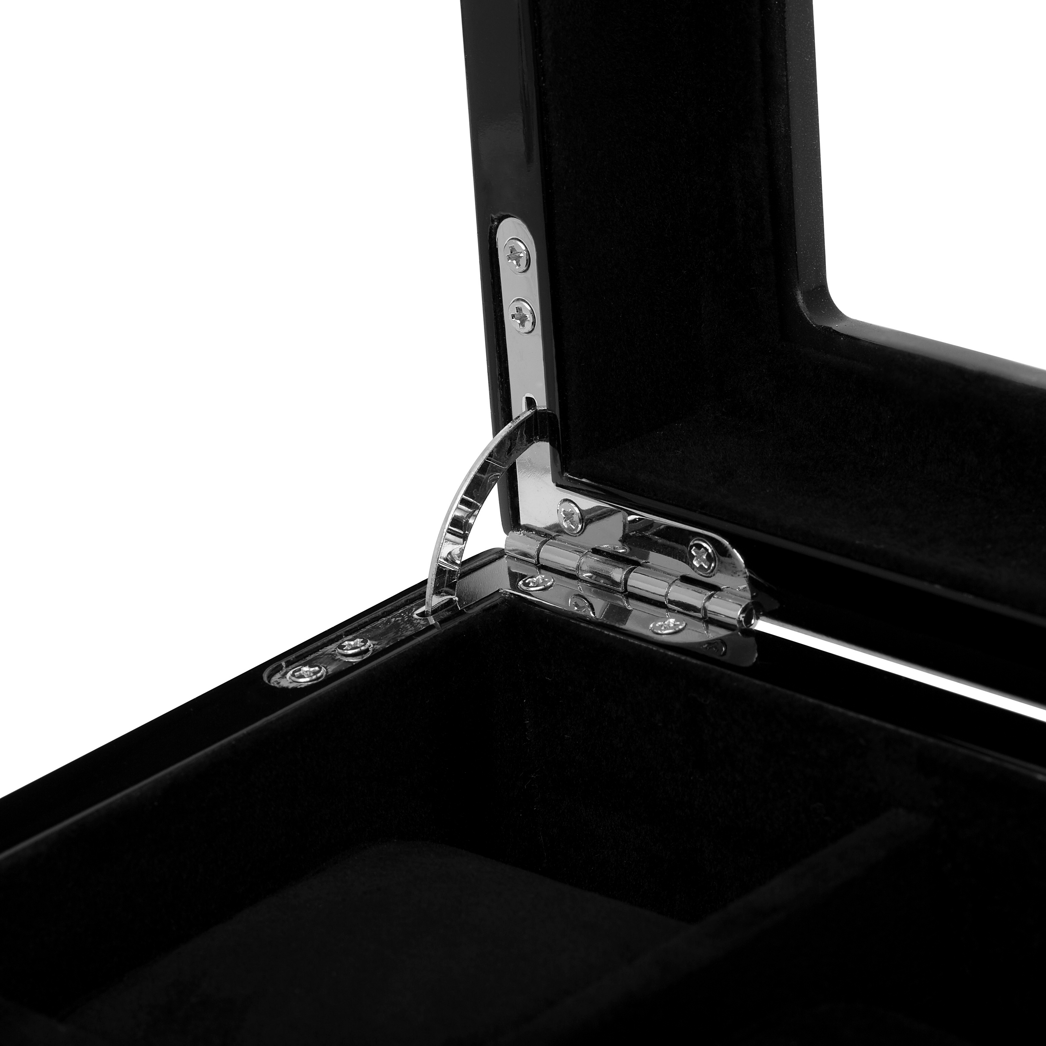 Caja de cuadros en dos niveles para 8 relojes y joyas - 5