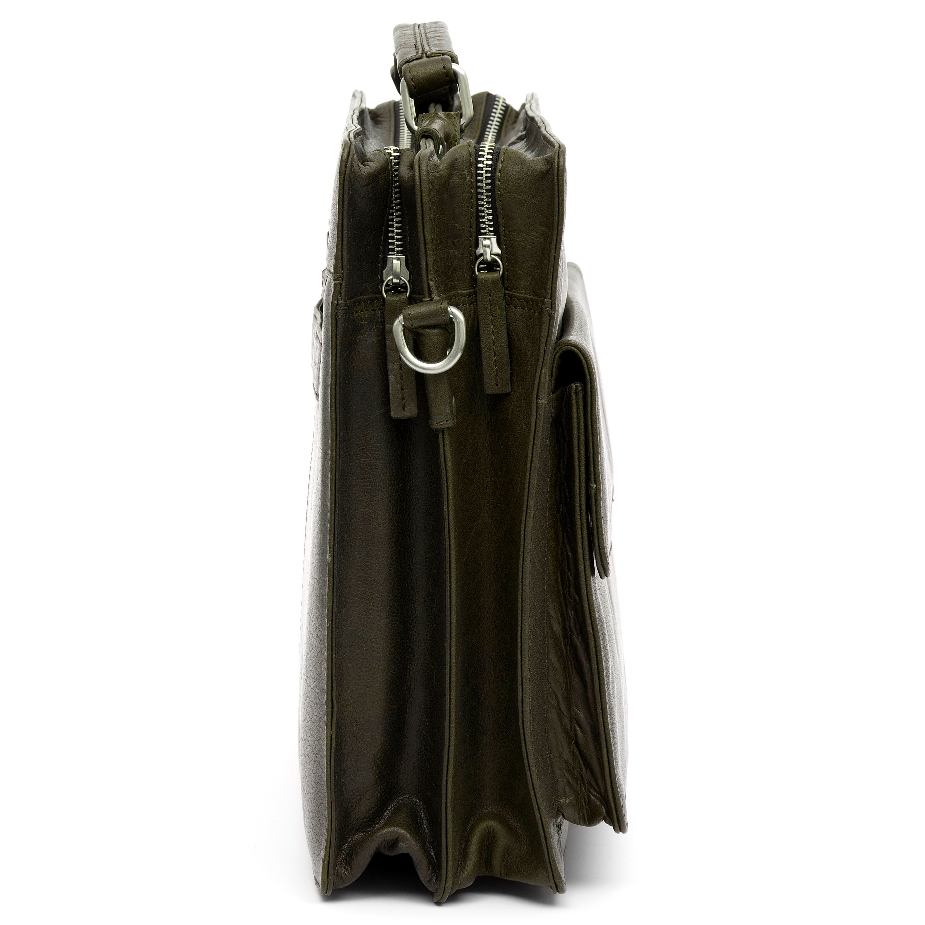 Montreal Olivengrønn Kompakt Skinnkoffert - 6