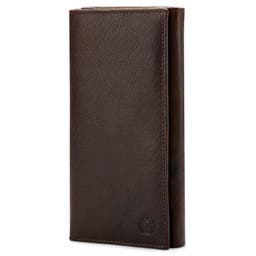 Hnedá trojdielna kožená peňaženka Montreal