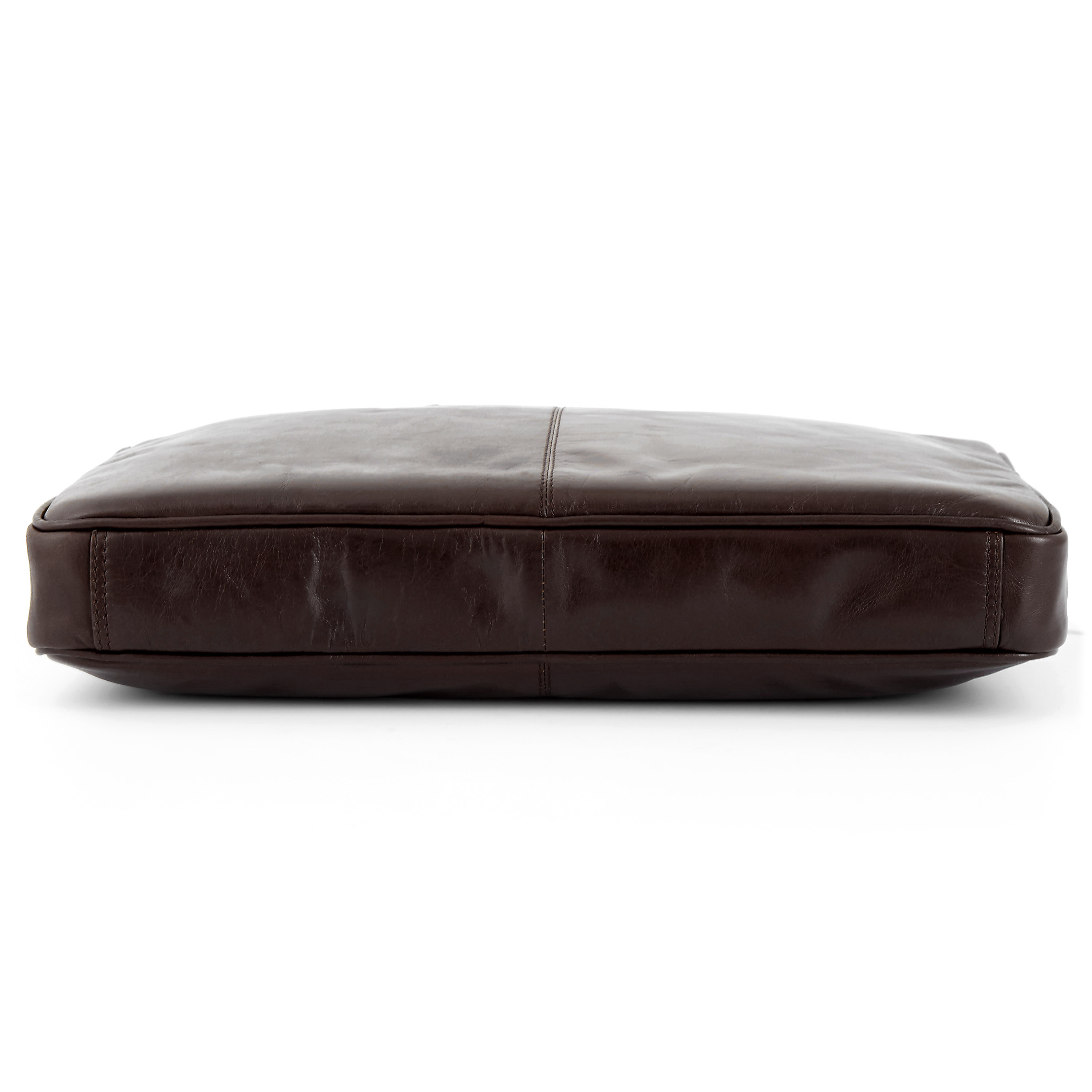 Donkerbruine Dunne Jasper Laptoptas met Rits - 6