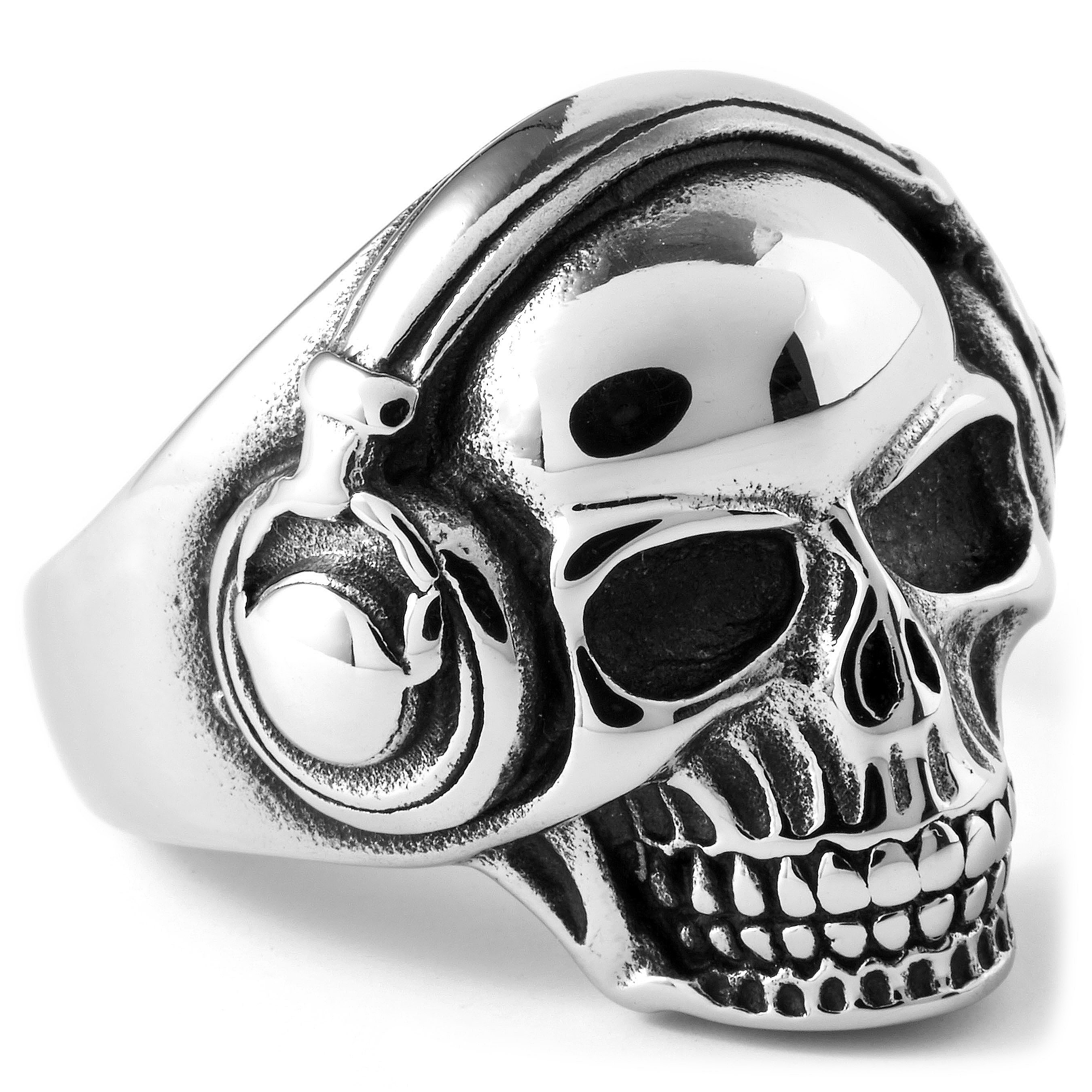 Steel Musical Skull Ring - 3