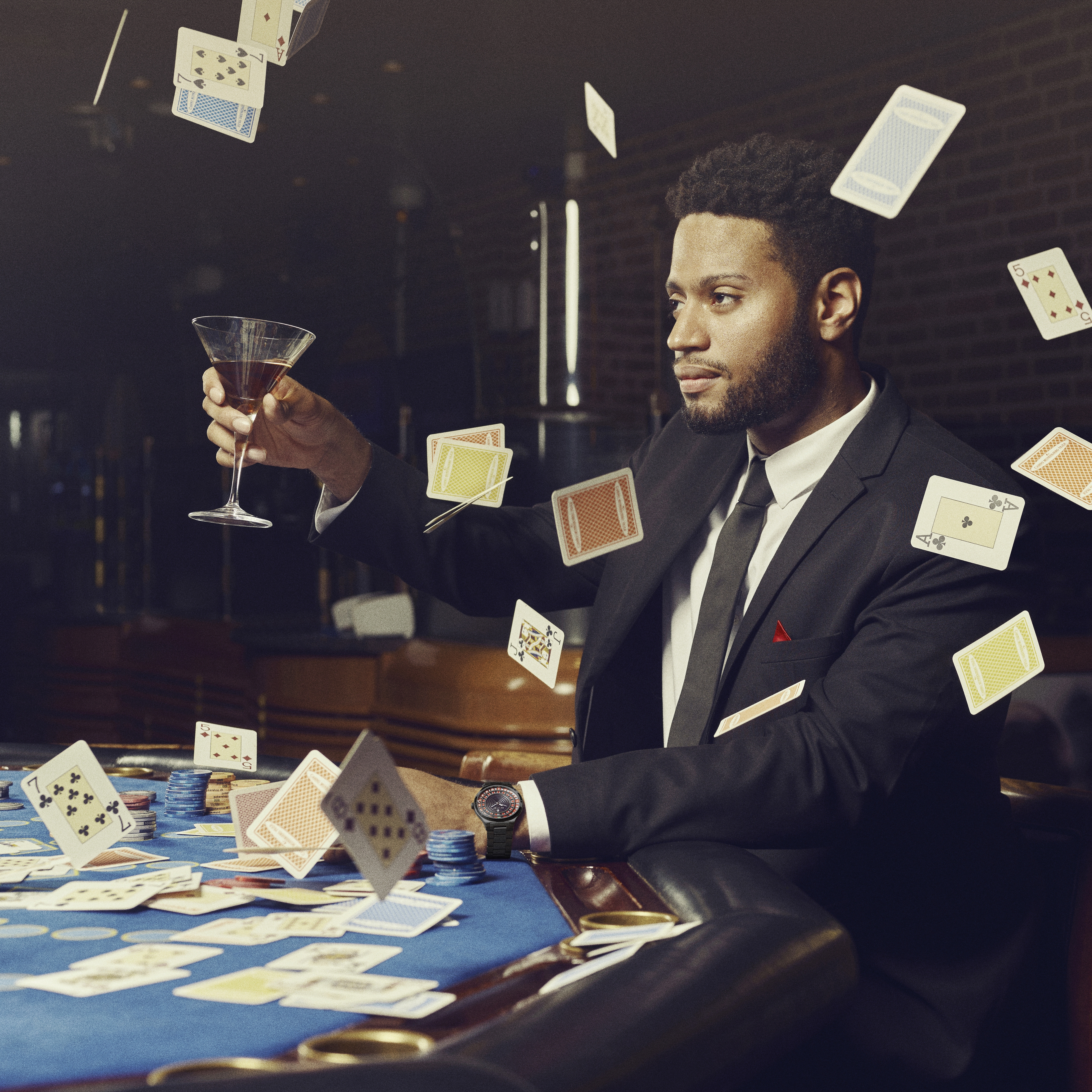 Ace | Musta Teräksinen Kvartsi Rullettikello - 5