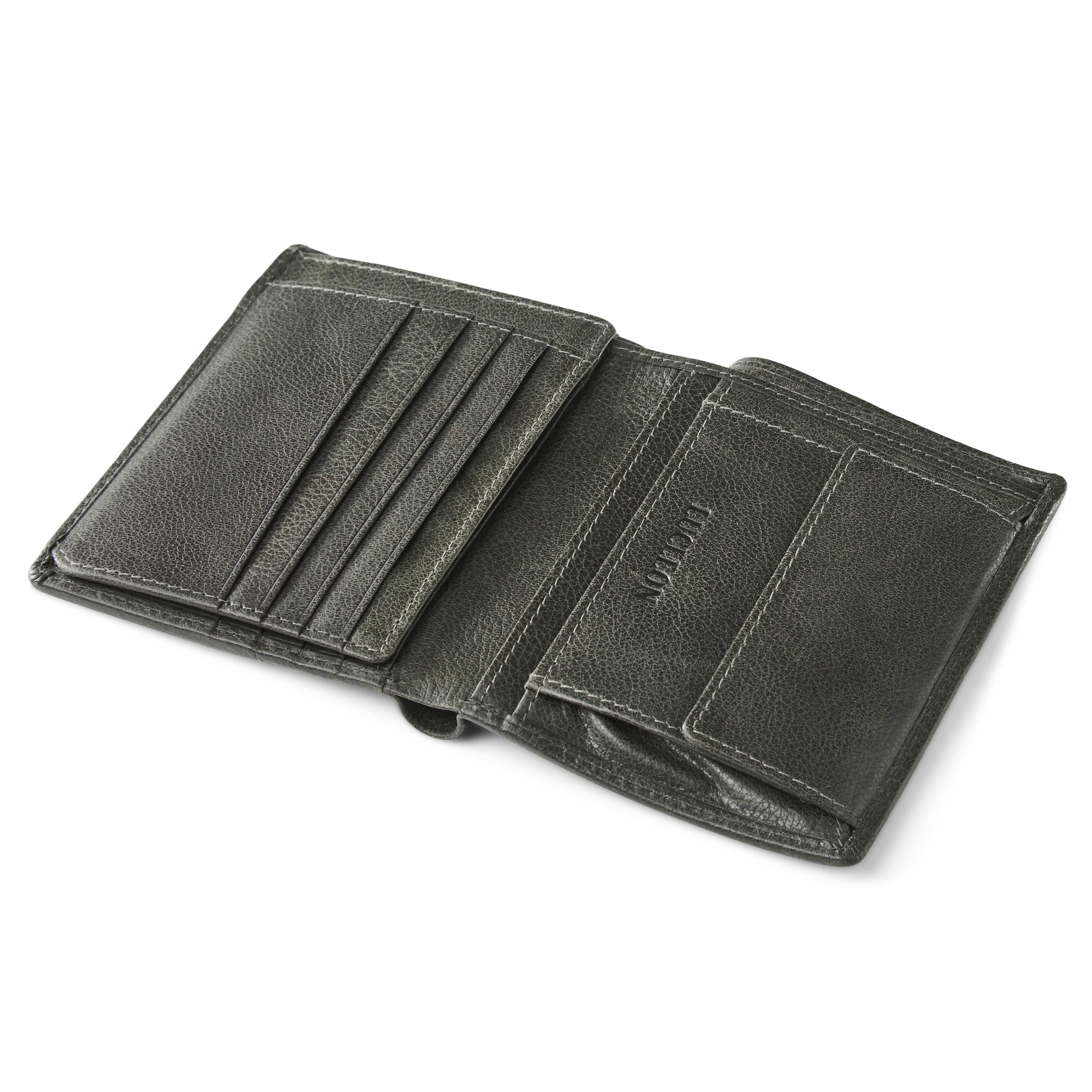 Licio Rustic Brown-Grey RFID Leather Wallet - 2