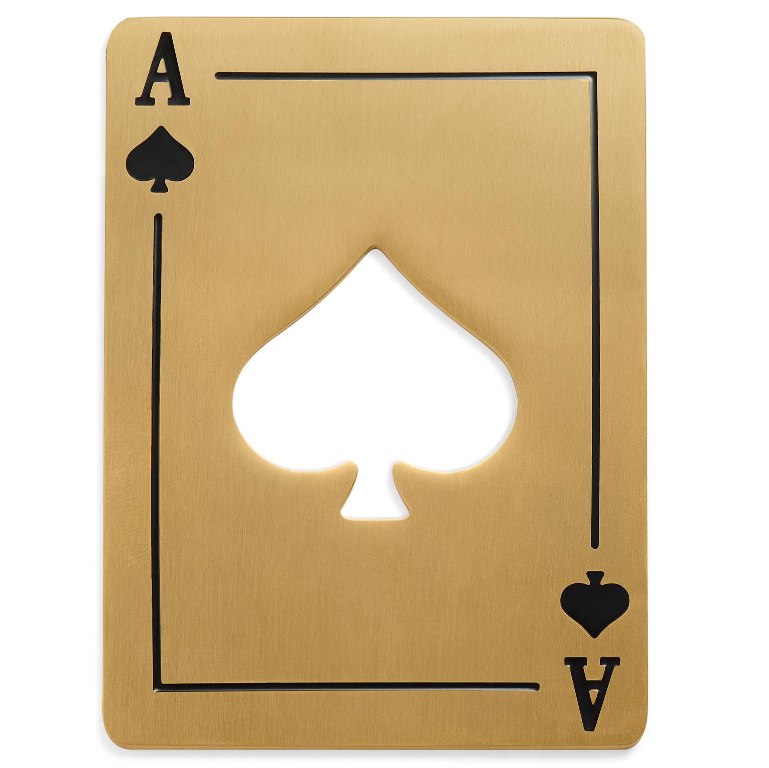Ace | Goldfarbener Pik-Ass-Flaschenöffner Ace | Goldfarbener Pik-Ass-Flaschenöffner