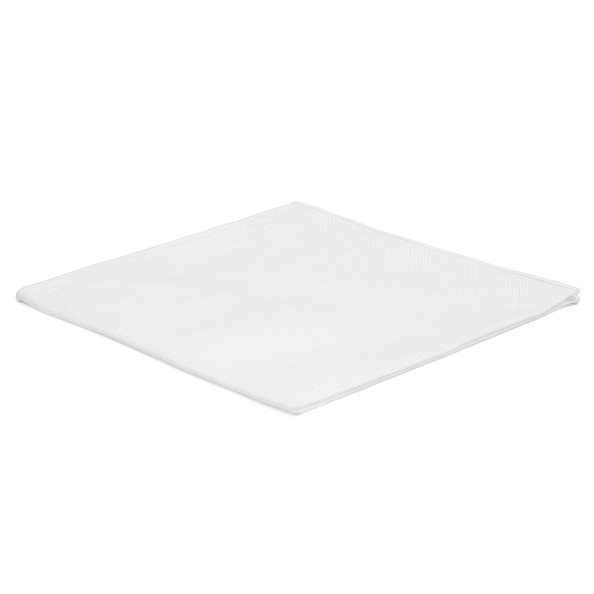 Fazzoletto Da Taschino In Lino Bianco Panna | Orlo Ajour Artigianale - 25x25cm | Made In Italy - Foto 3