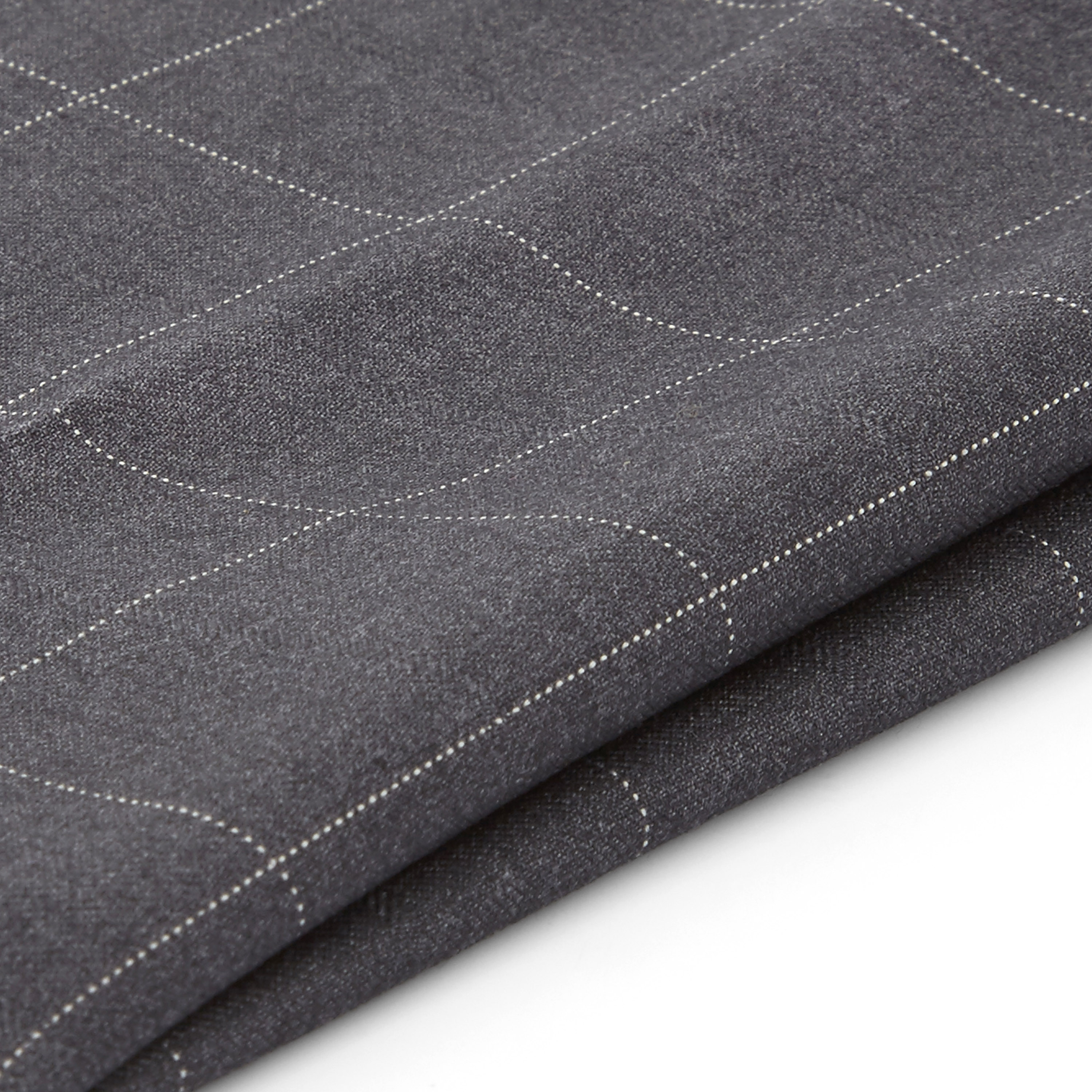 Dark Grey Chequered Pocket Square - 2