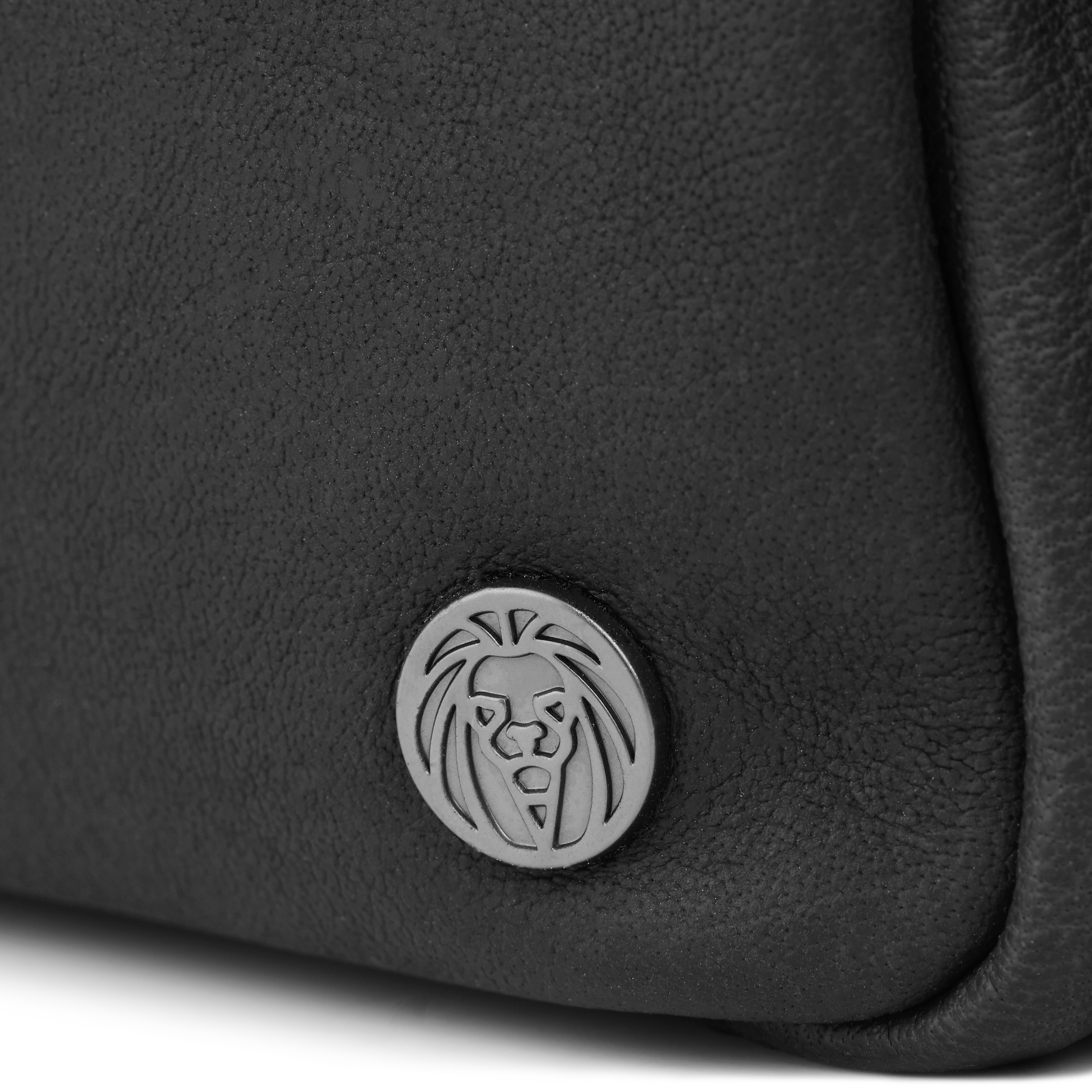 Oxford Black XL Toiletry Leather Bag - 7