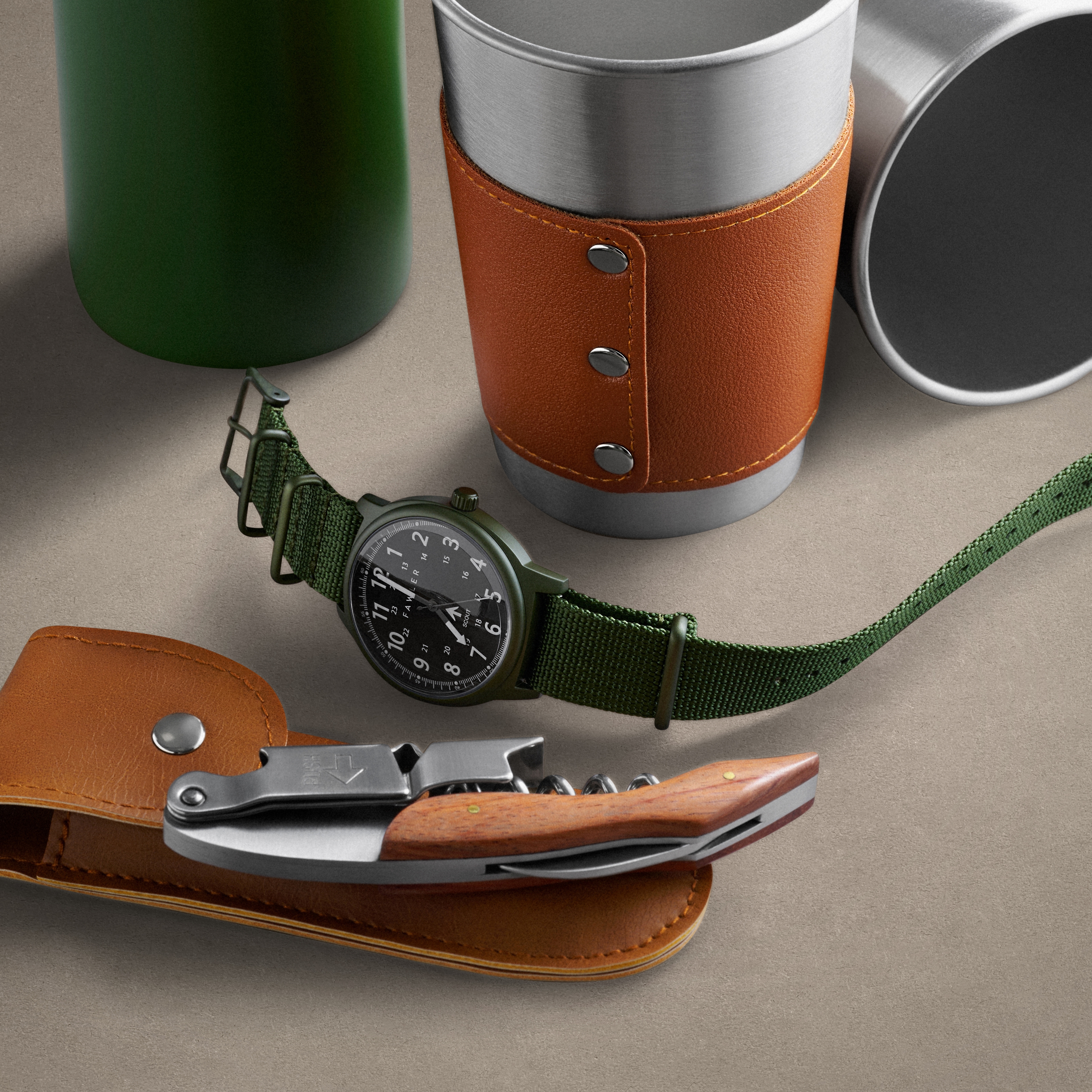 Deluxe Outdoor Adventurer's Gift Box | Stainless Steel & Leather - 4