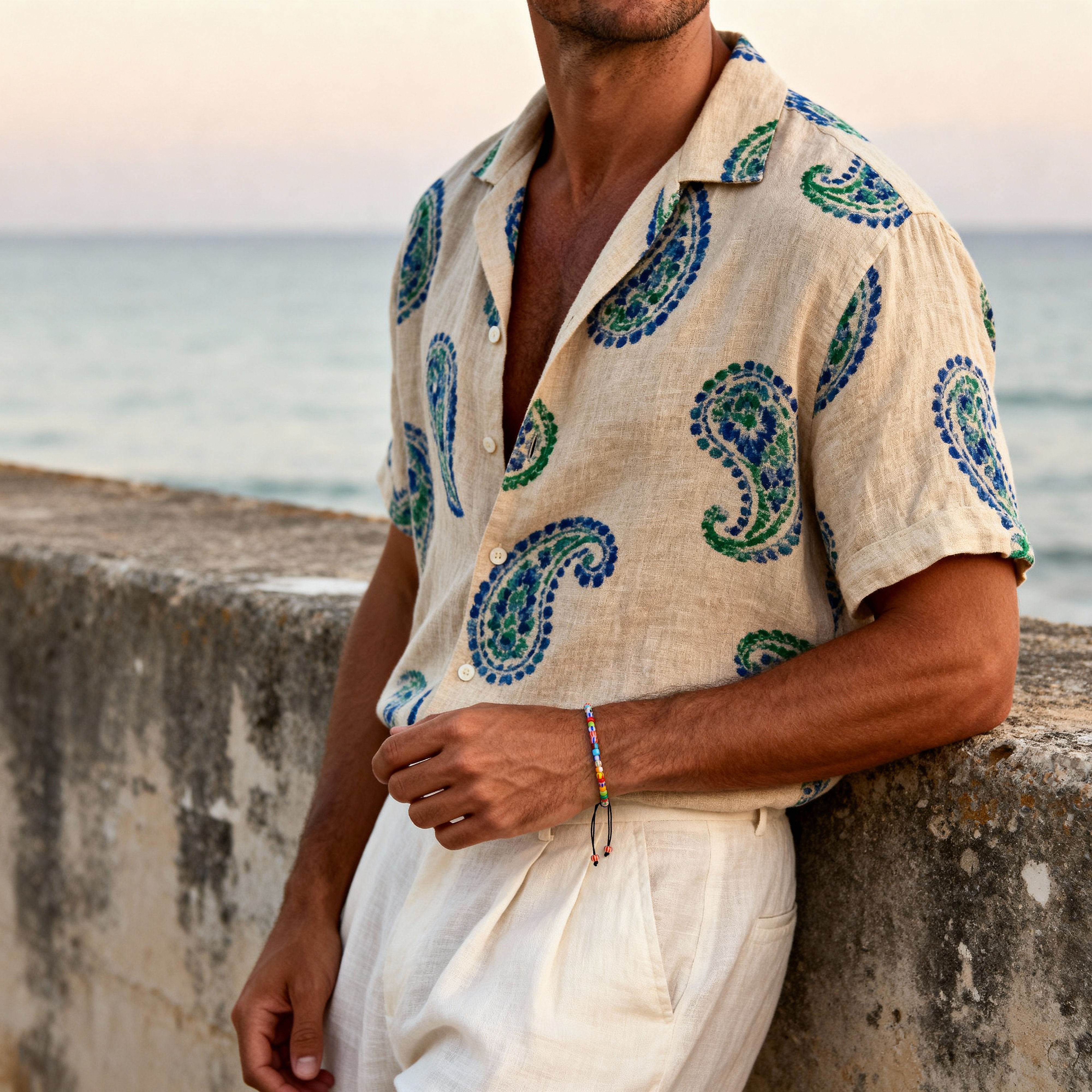 Amalfi | Sunrise Multi-Glass Beaded Bracelet with Adjustable Lock - 2