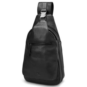 Black Full-Grain Leather Shoulder Bag Black Full-Grain Leather Shoulder Bag