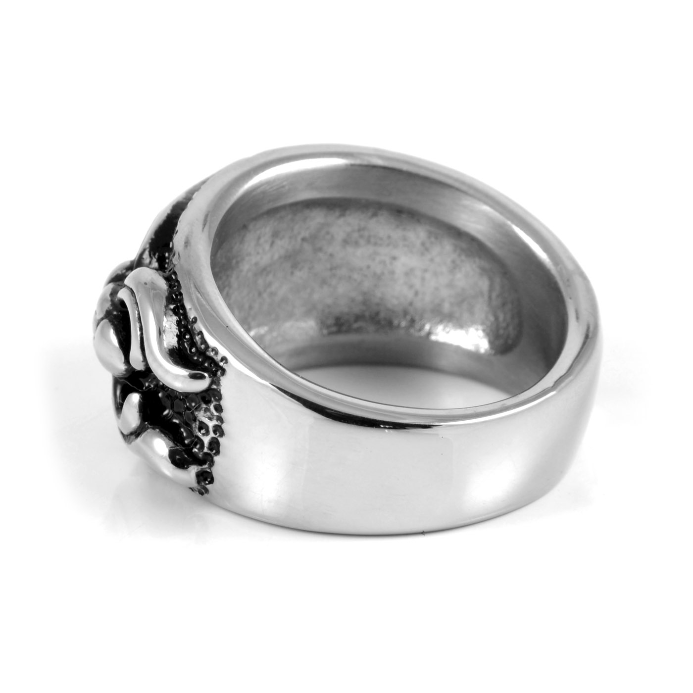 Chevalière en acier sceau royal - 3