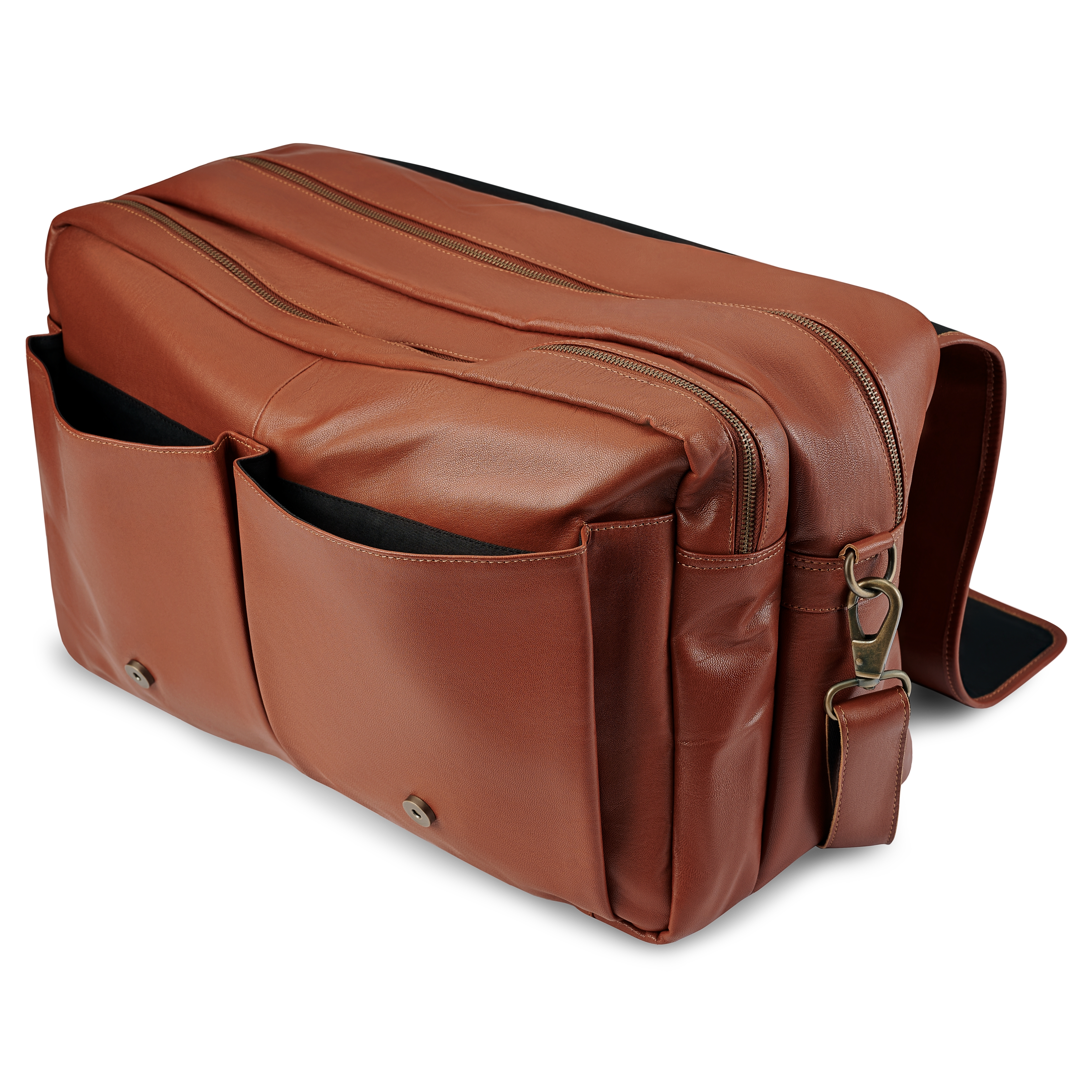 Fidei | Mocha Full Grain Goat Leather Business Travel Bag - 6