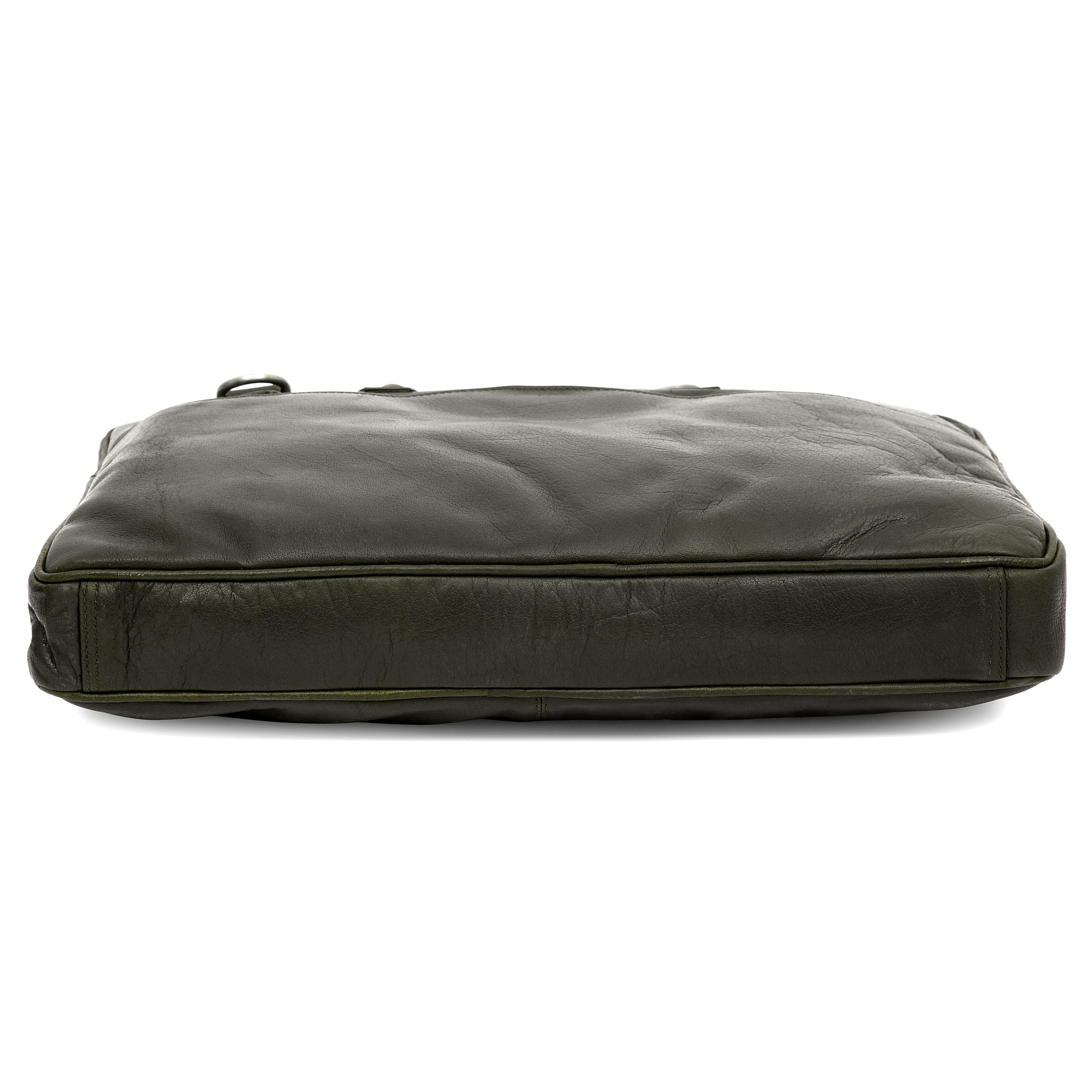 Sac Montreal Executive Slim 15" en cuir vert olive - 7