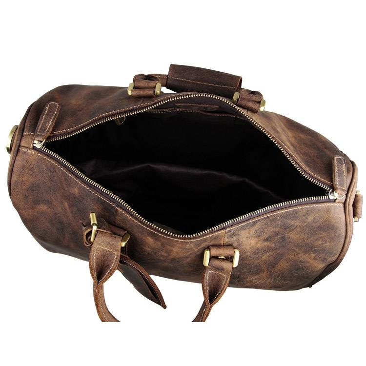 Camelfarbene Leder Wochenendtasche - 2
