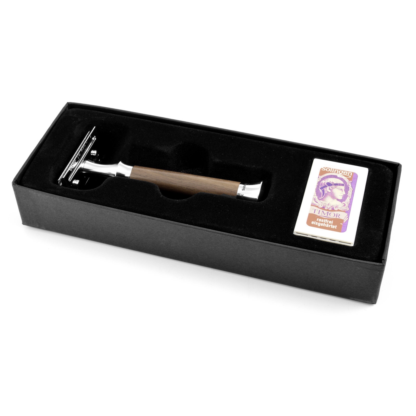 Walnuss Vintage Doppelklingen Rasierhobel - 3