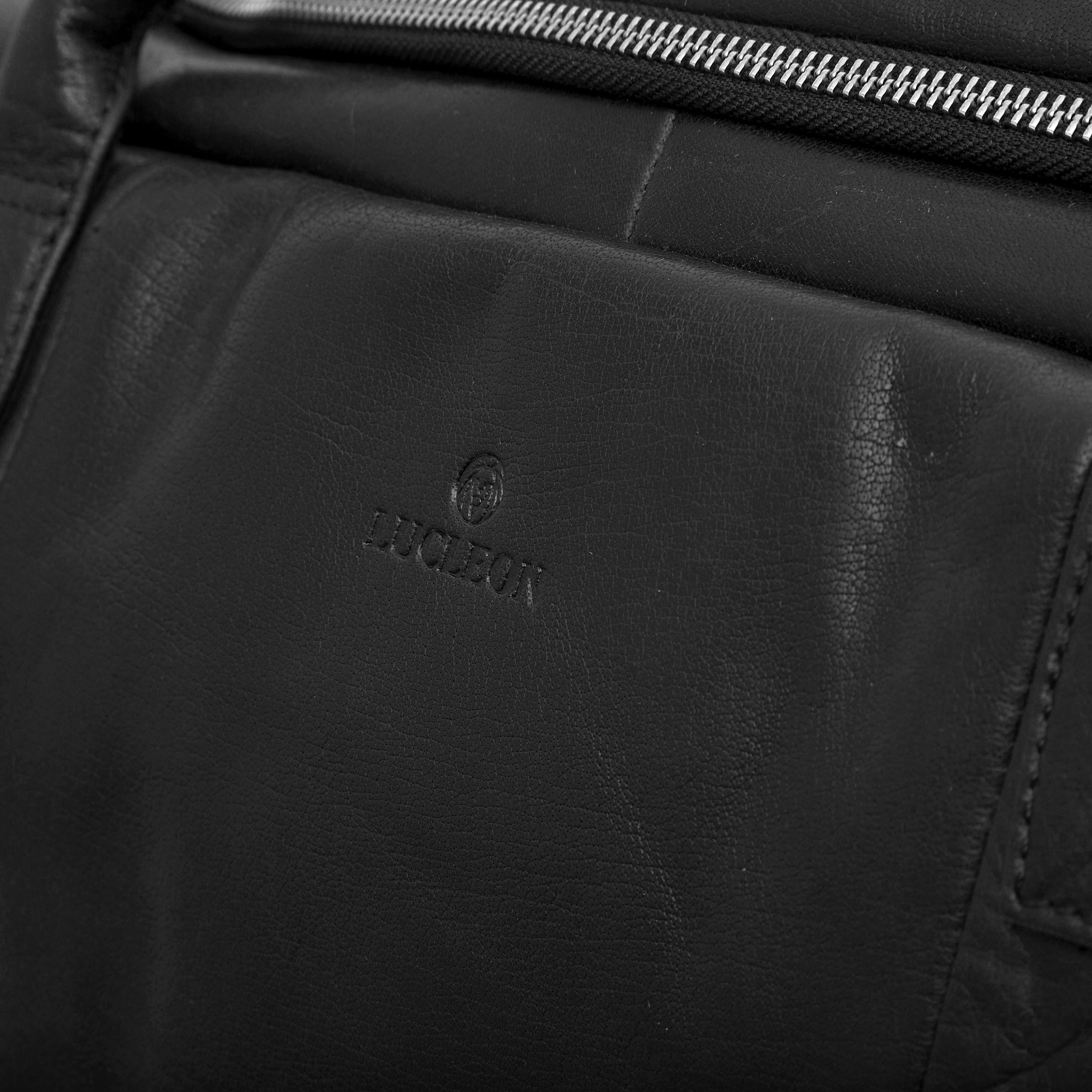 Bolsa de viaje grande Montreal de cuero negro - 16
