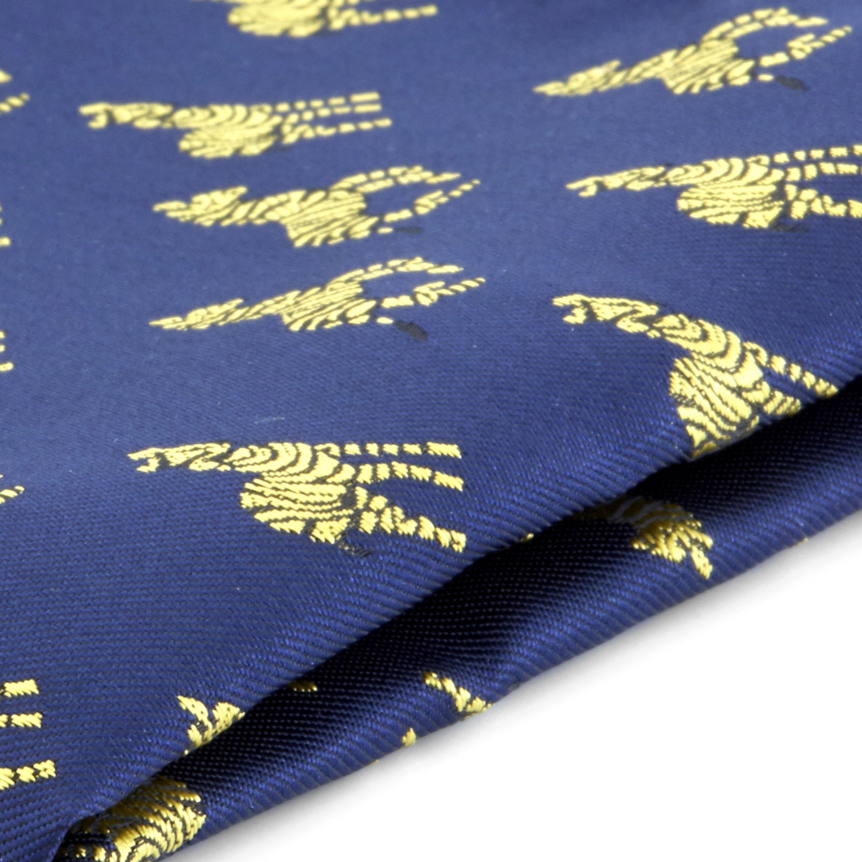 Blått Lommetørkle med Sebramønster - 2