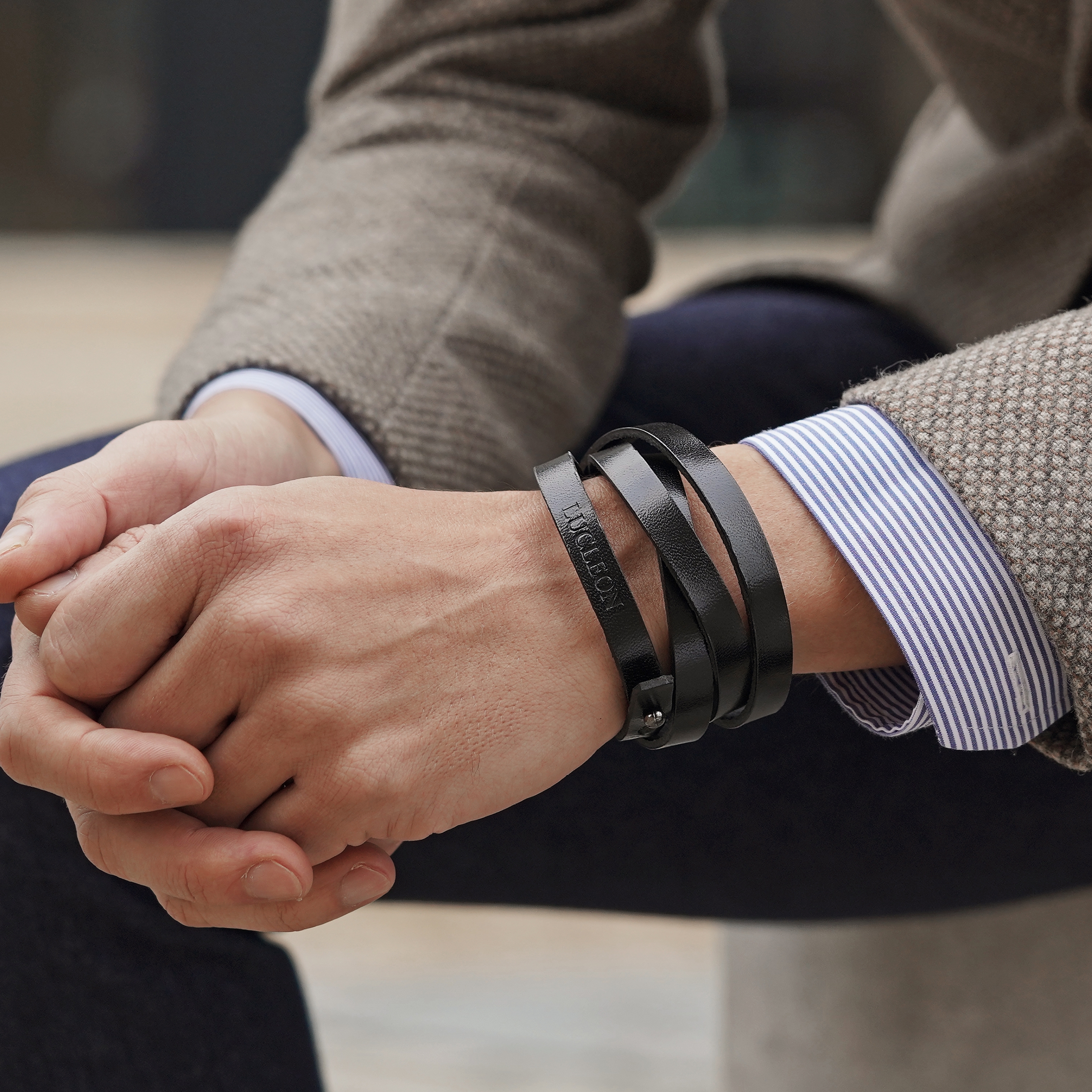 Zwarte Wikkelarmband - 4