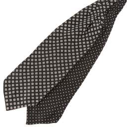 Gepunkteter Geometrischer Seiden Krawattenschal 