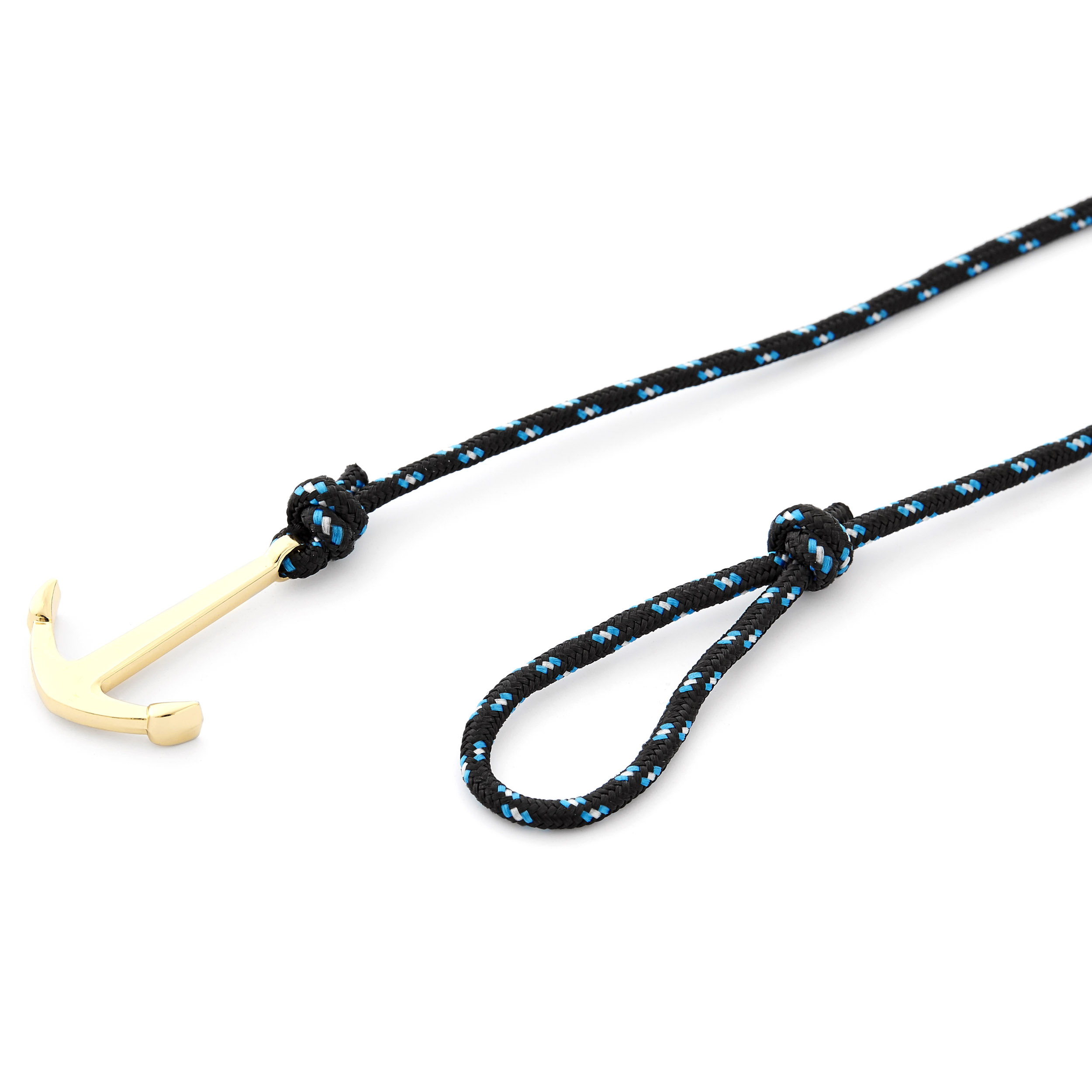Black & Gold-Tone Anchor Bracelet - 2