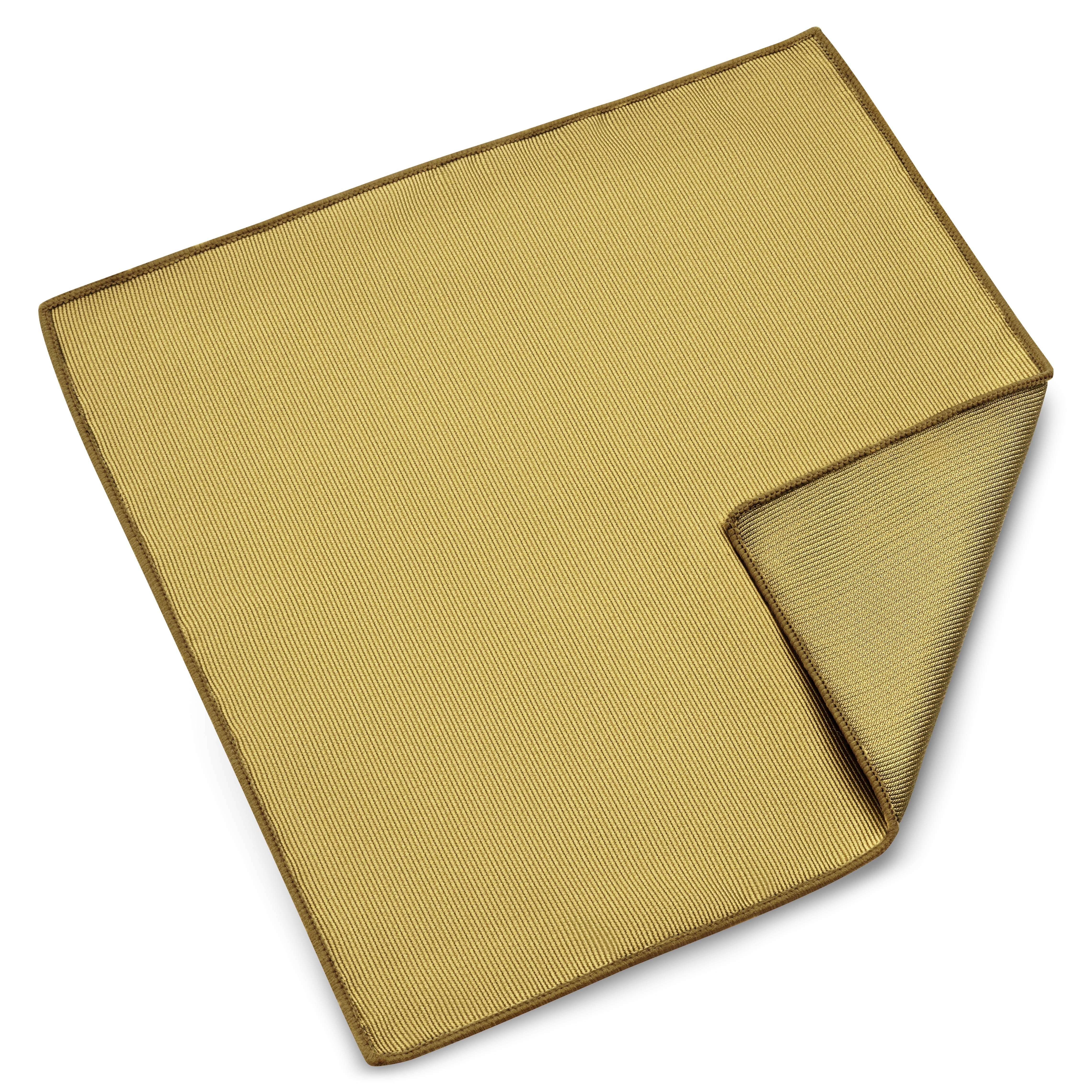 Gorčično rumen žepni robček iz grobo tkane tkanine - 4