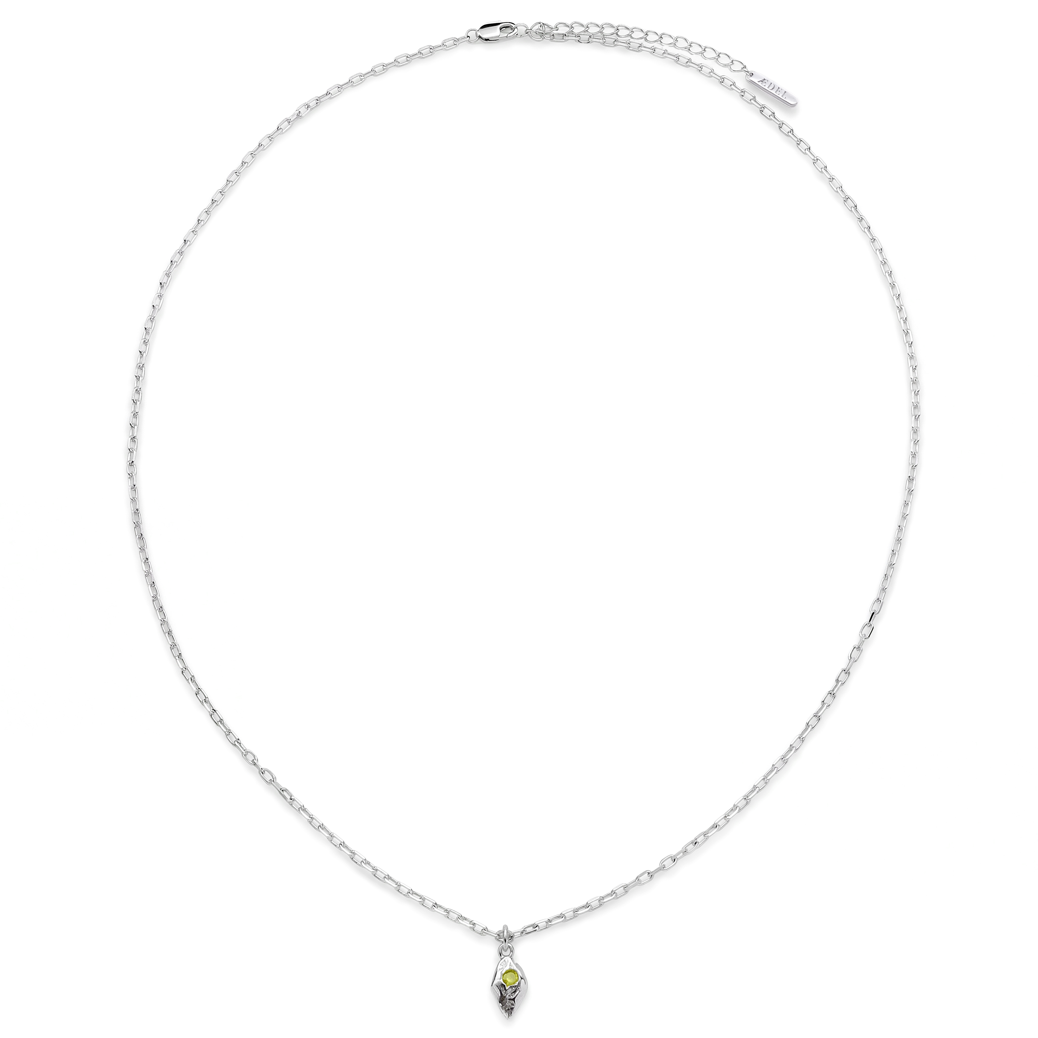 Hidden Gem | Dragonfire slanke ketting van 925 sterling zilver met druppelvormig detail - 2